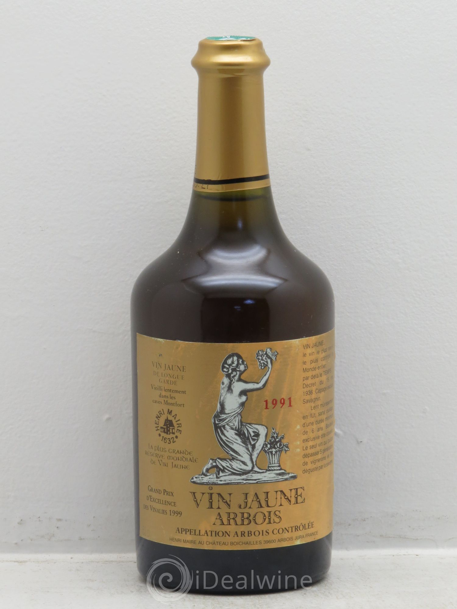 Arbois Vin Jaune Henri Maire 1991 - Posten von 1 Flasche - 0