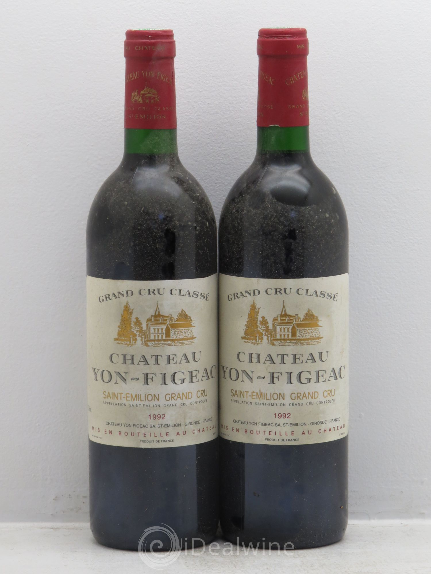 Château Yon Figeac Grand Cru Classé 1992 - Lot de 2 bouteilles - 0