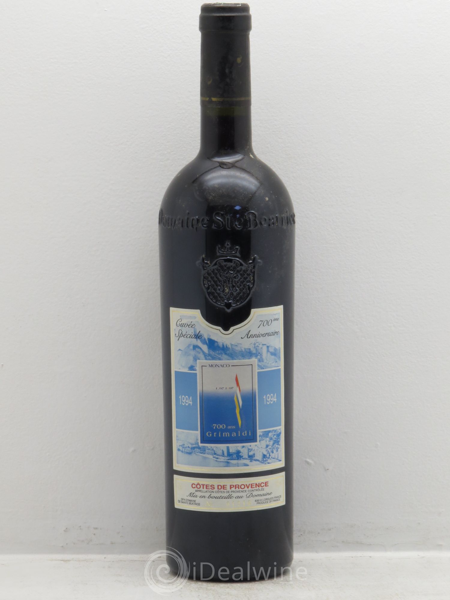 Côtes de Provence 700 ans Grimaldi 1994 - Posten von 1 Flasche - 0