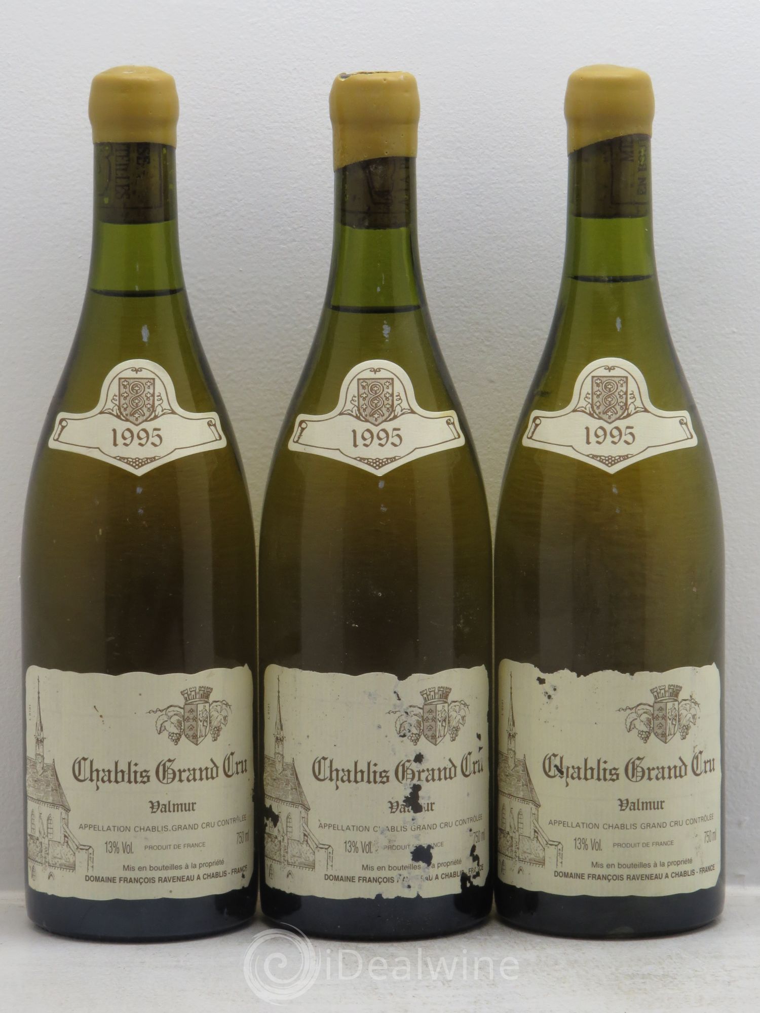 Chablis Grand Cru Valmur Raveneau (Domaine) 1995 - Lot de 3 bouteilles - 0