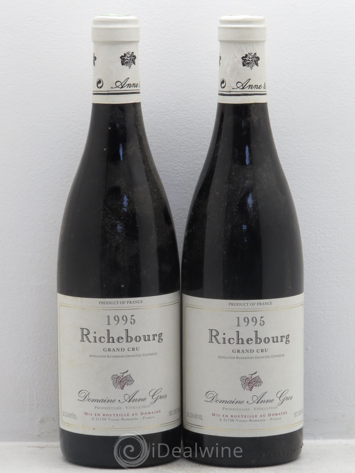 Richebourg Grand Cru Anne Gros 1995 - Posten von 2 Flaschen - 0