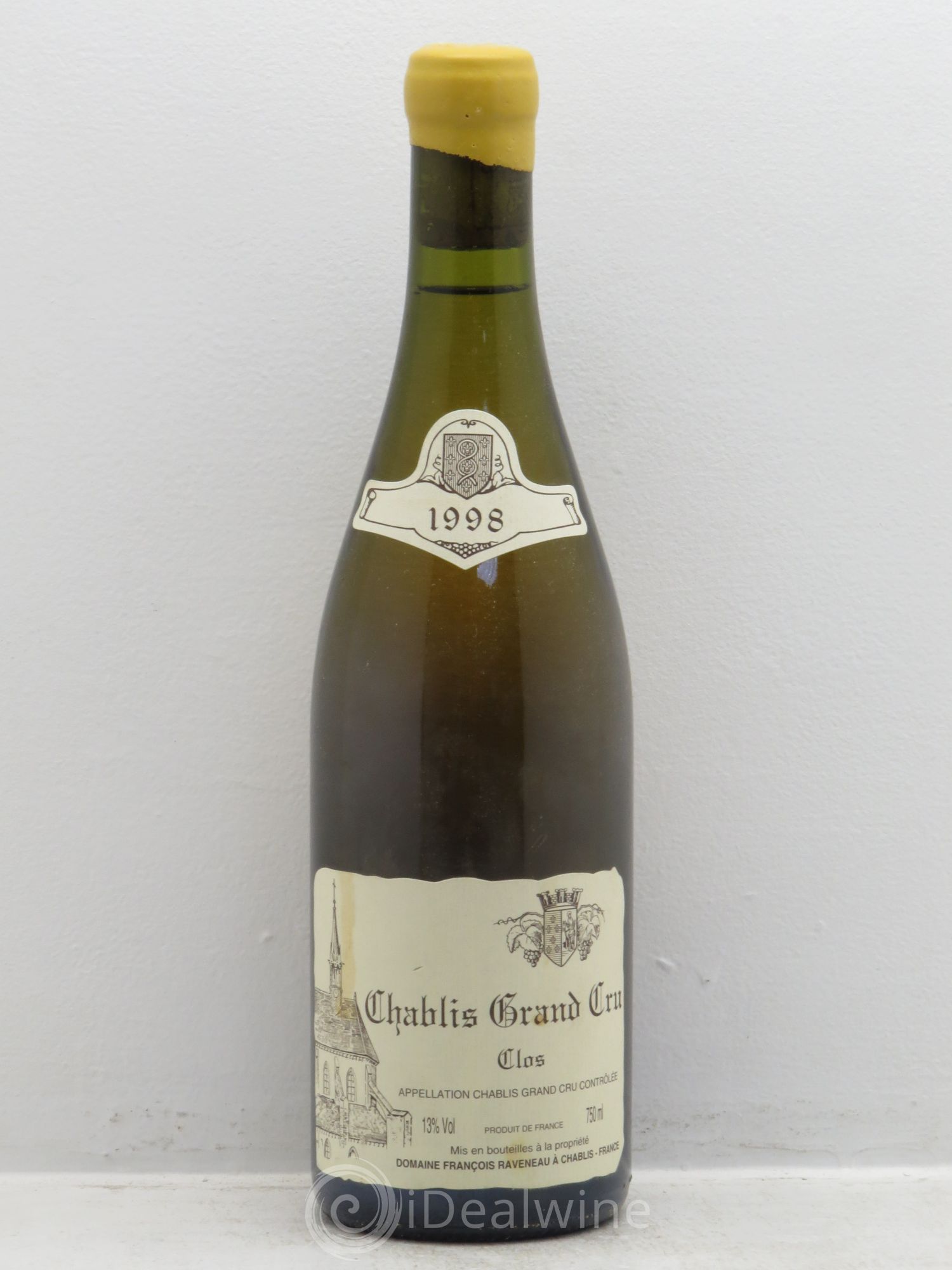 Chablis Grand Cru Clos Raveneau (Domaine) 1998 - Lot de 1 bouteille - 0