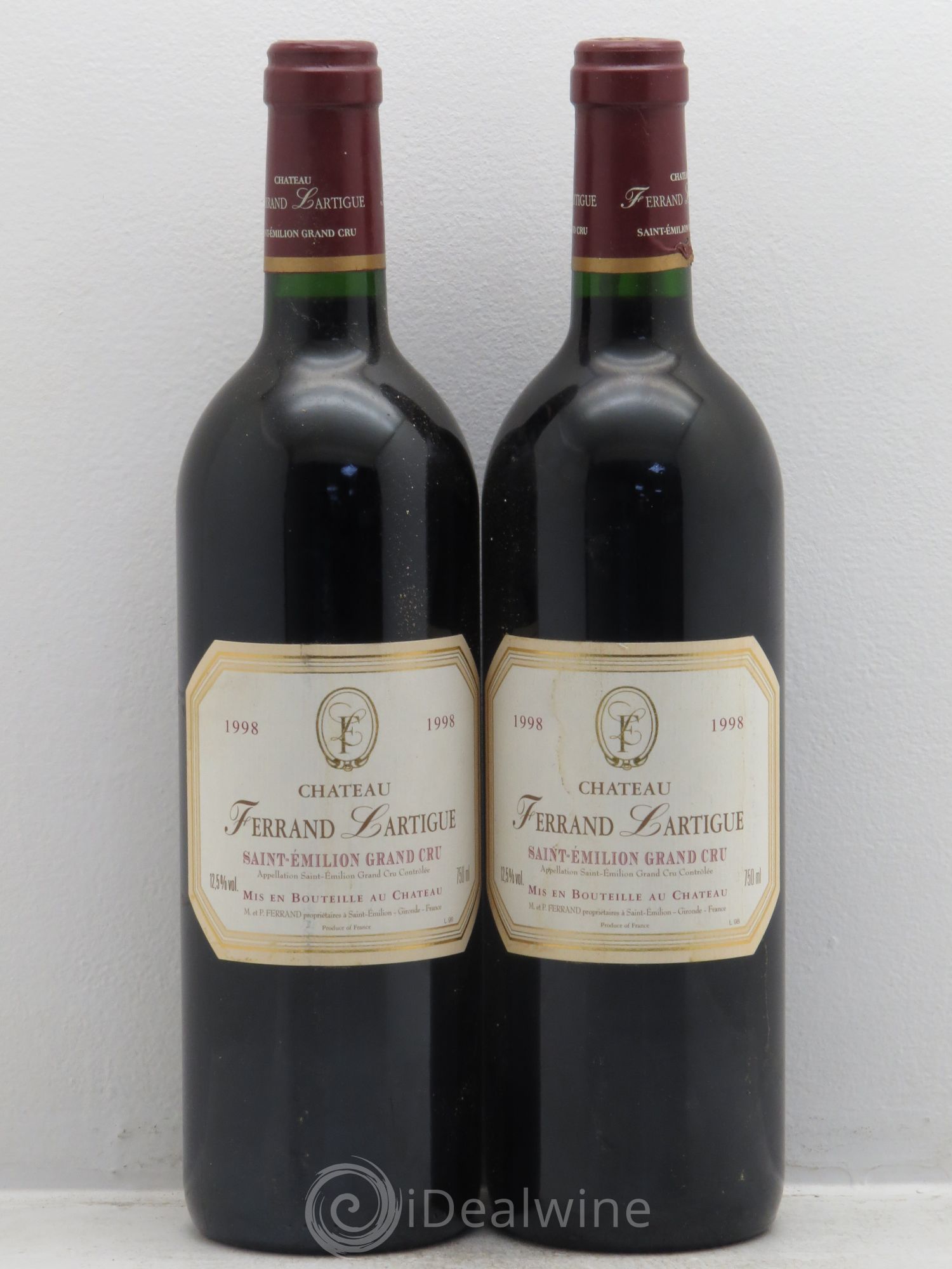 Château Ferrand Lartigue 1998 - Lot de 2 bouteilles - 0