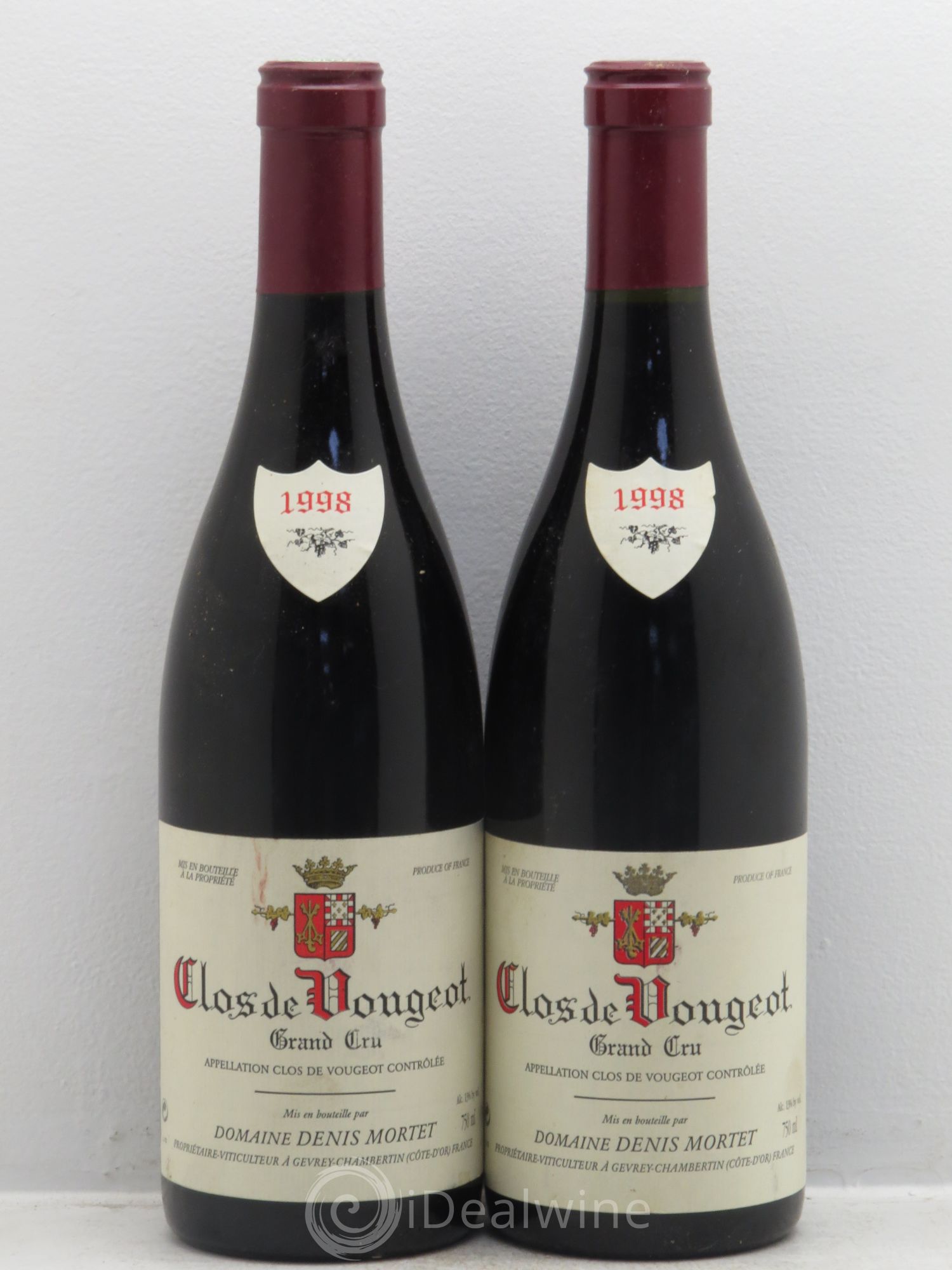 Clos de Vougeot Grand Cru Denis Mortet (Domaine) 1998 - Lot de 2 bouteilles - 0