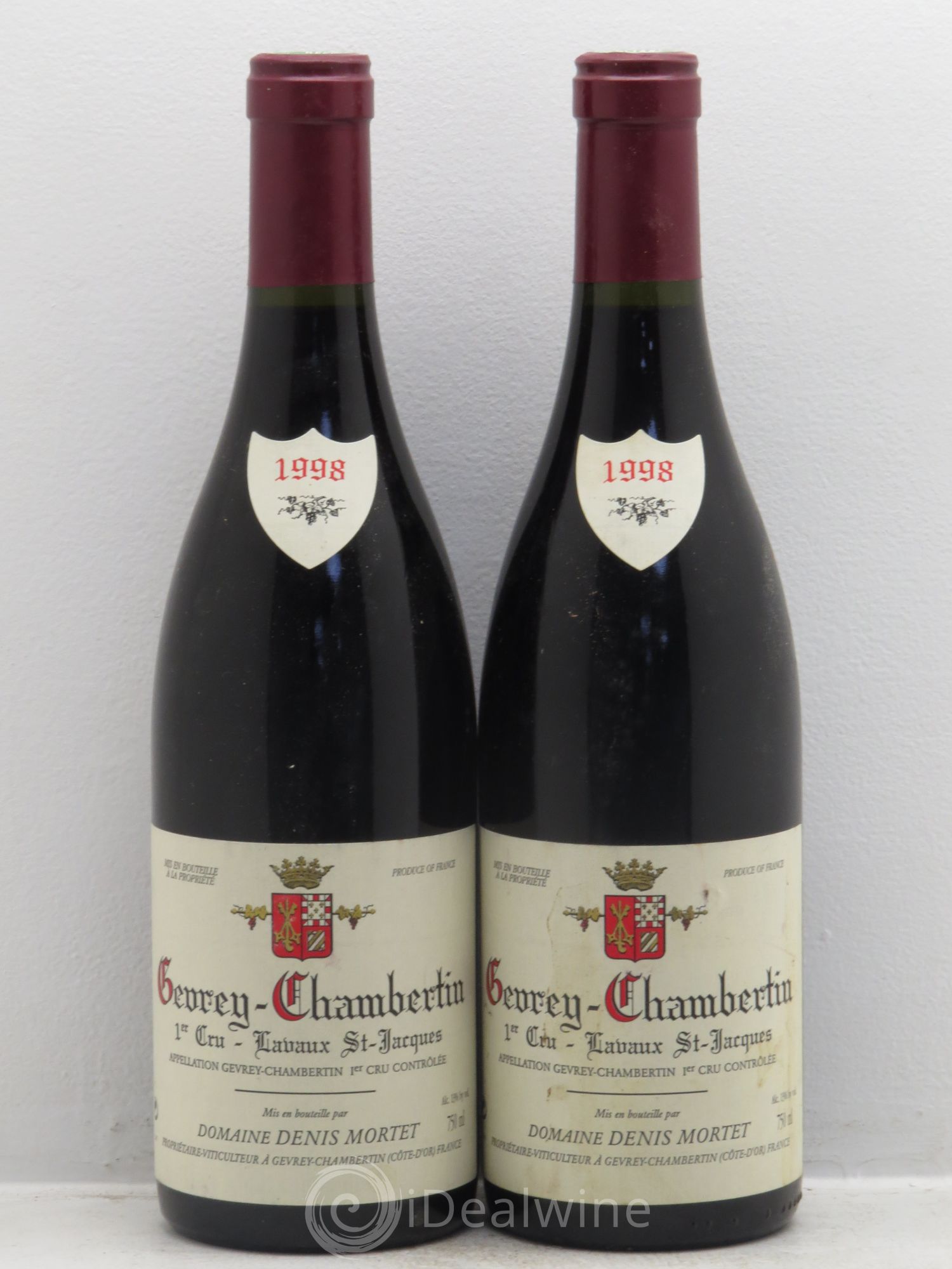 Gevrey-Chambertin 1er Cru Lavaux Saint Jacques Denis Mortet (Domaine) 1998 - Lot de 2 bouteilles - 0