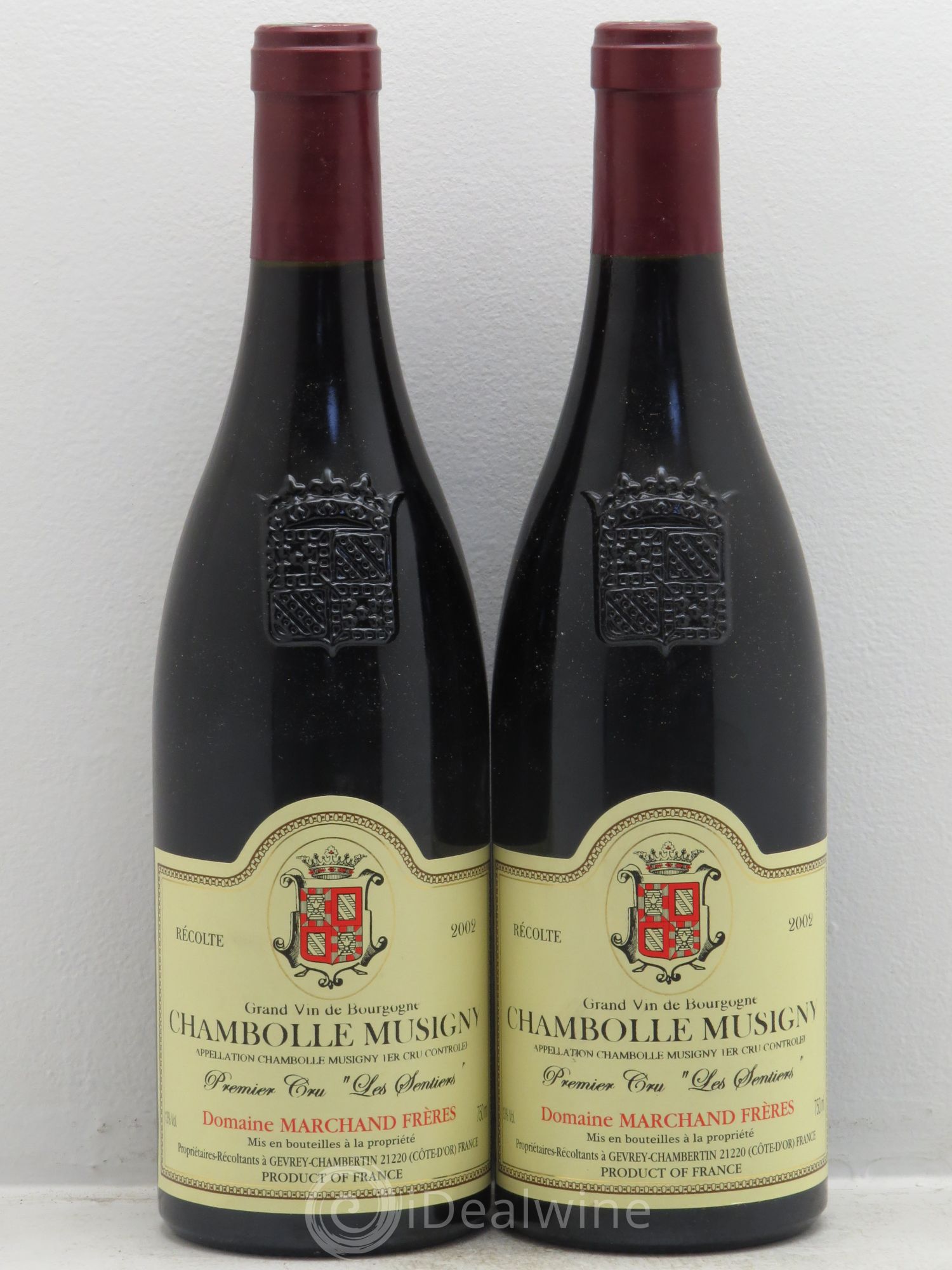 Chambolle-Musigny 1er Cru Marchant Frère 2002 - Lot de 2 bouteilles - 0