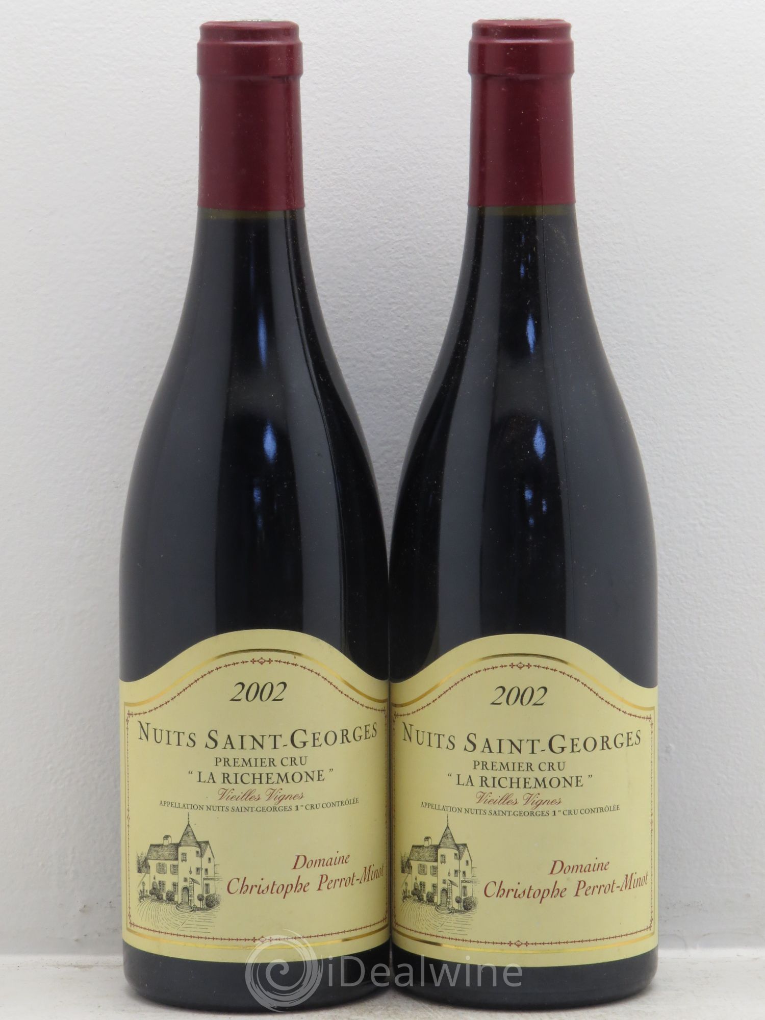 Nuits-Saint-Georges 1er Cru La Richemone Vieilles Vignes Perrot-Minot 2002 - Lot de 2 bouteilles - 0