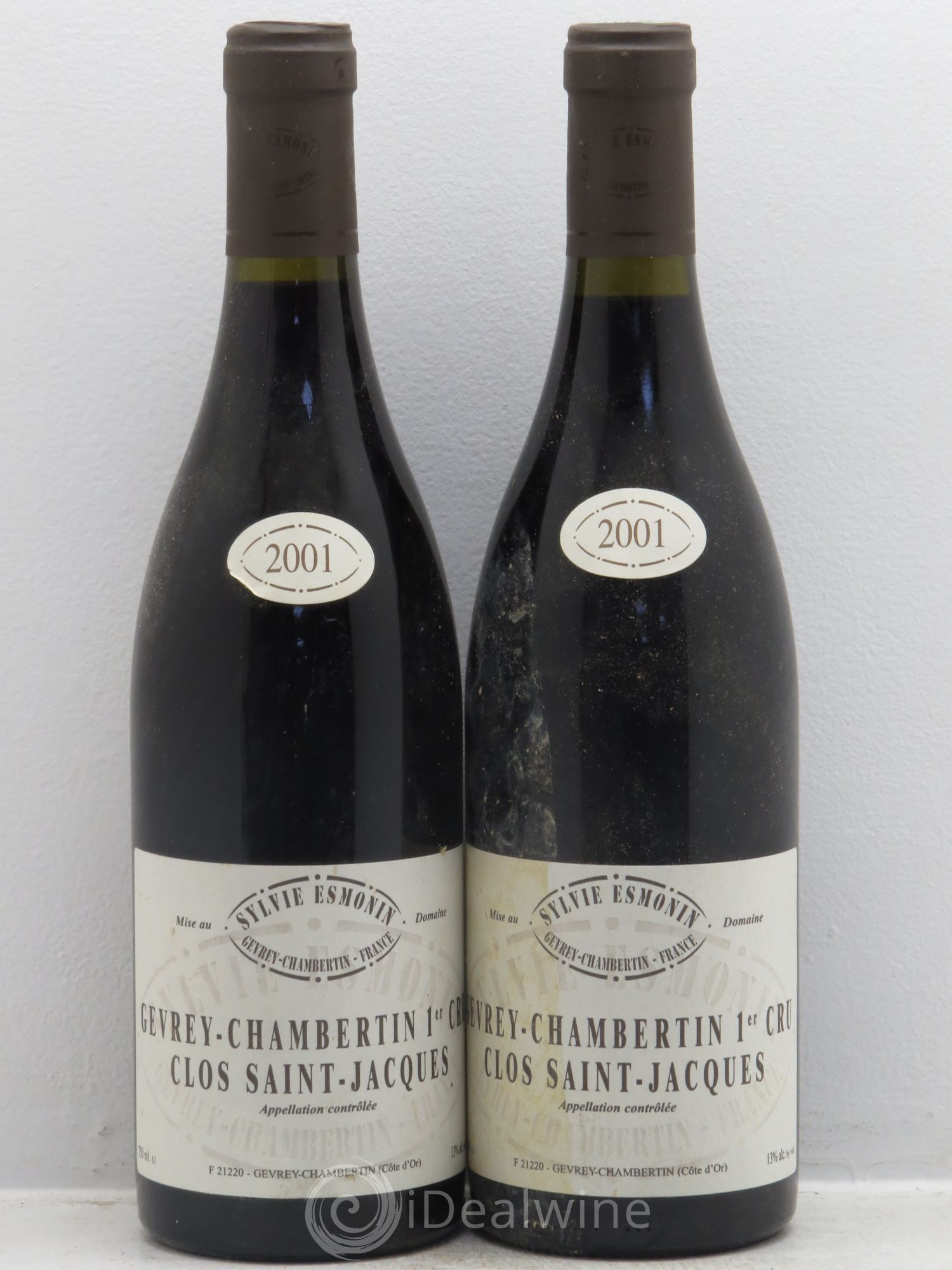 Gevrey-Chambertin 1er Cru Clos Saint Jacques Sylvie Esmonin 2001 - Lot de 2 bouteilles - 0