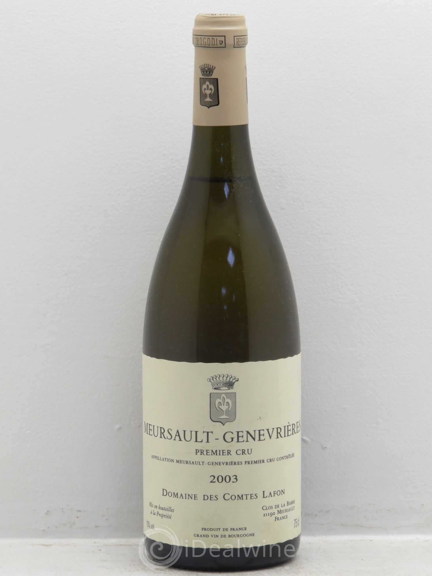 Meursault 1er Cru Genevrières Comtes Lafon (Domaine des) 2003 - Lot de 1 bouteille - 0