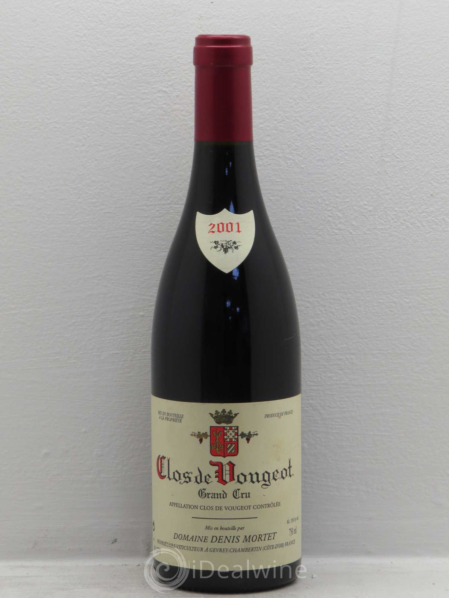 Clos de Vougeot Grand Cru Denis Mortet (Domaine) 2001 - Lot de 1 bouteille - 0