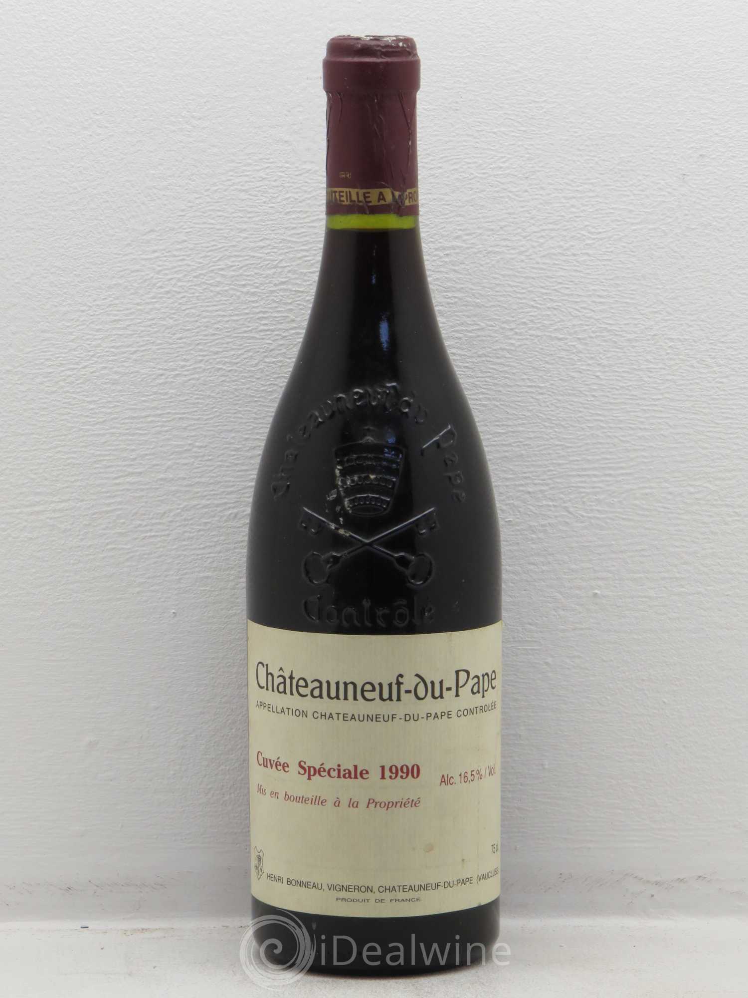 Châteauneuf-du-Pape Cuvée spéciale Henri Bonneau & Fils 1990 - Lot de 1 bouteille - 0