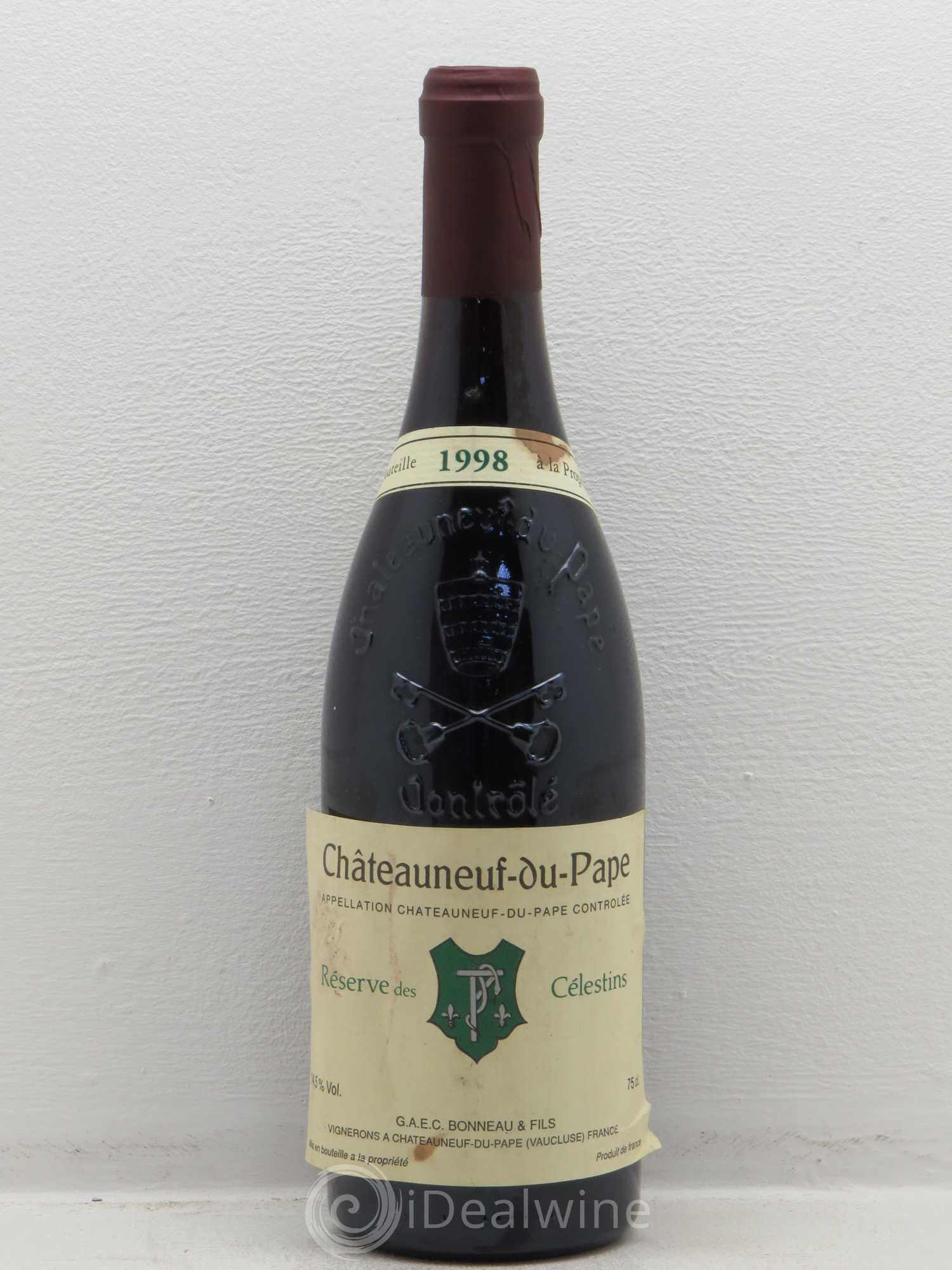 Châteauneuf-du-Pape Réserve des Célestins Henri Bonneau & Fils 1998 - Lot de 1 bouteille - 0