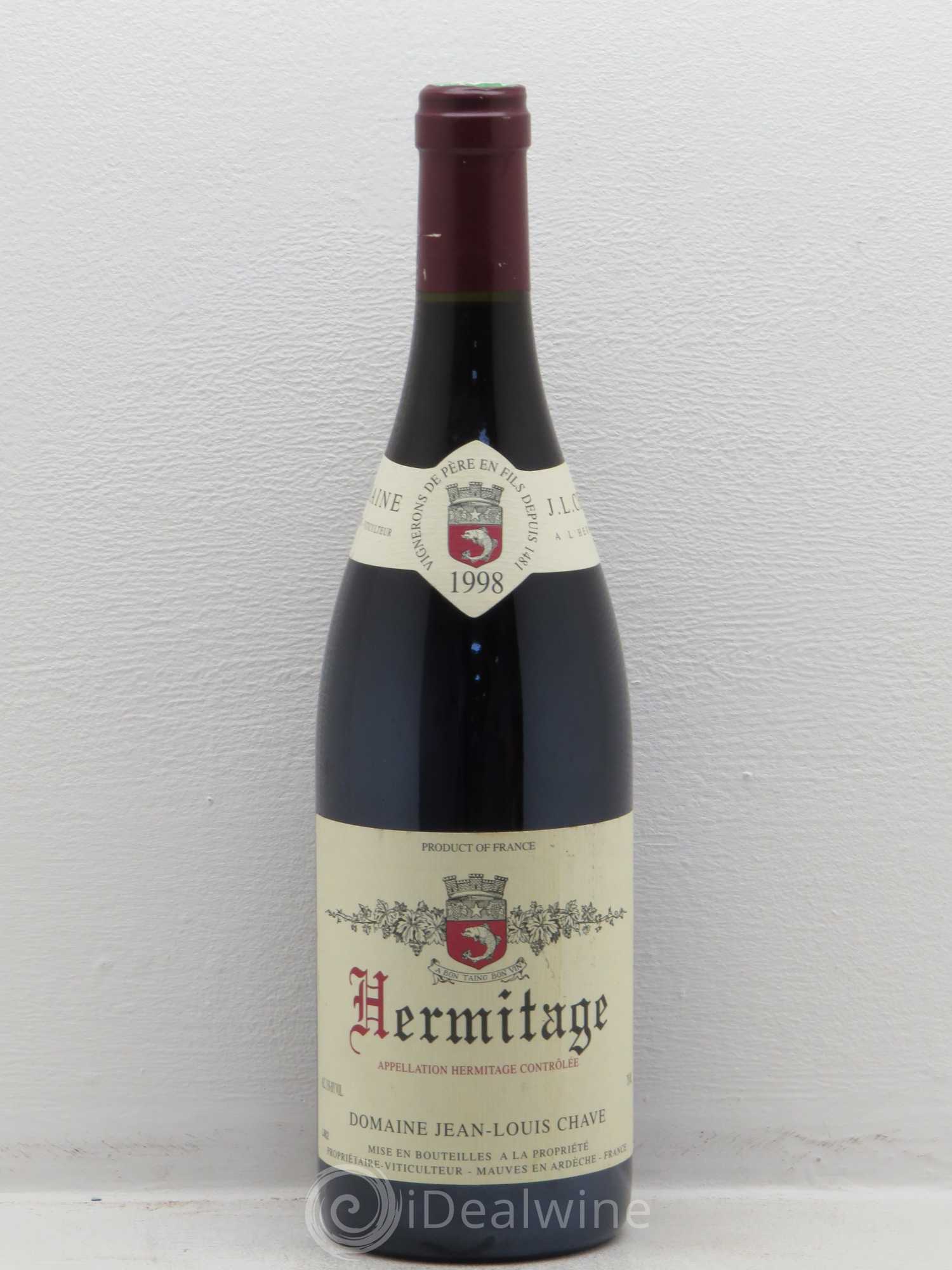 Hermitage Jean-Louis Chave 1998 - Lot de 1 bouteille - 0