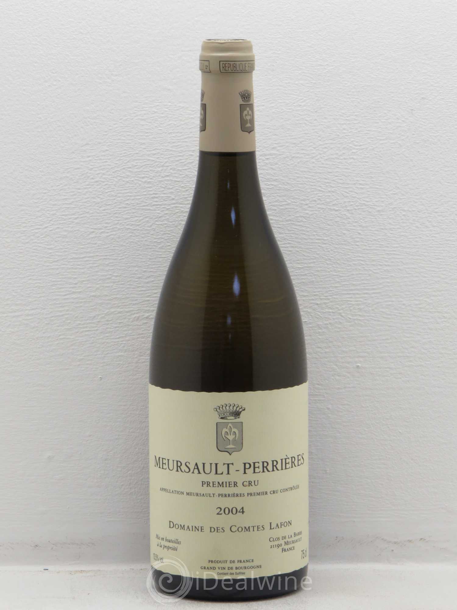Meursault 1er Cru Perrières Comtes Lafon (Domaine des) 2004 - Lot de 1 bouteille - 0