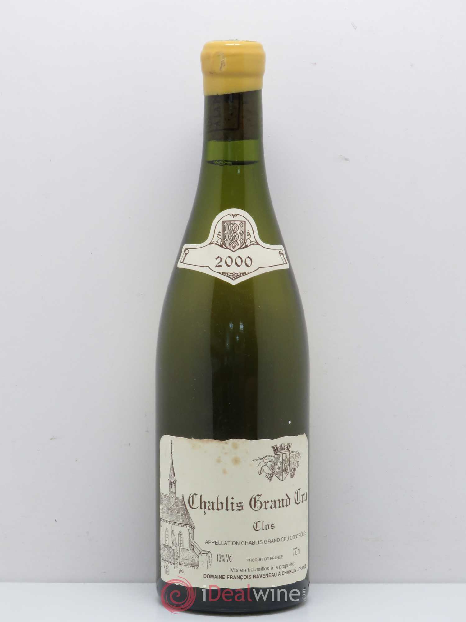 Chablis Grand Cru Clos Raveneau (Domaine) 2000 - Lot de 1 bouteille - 0