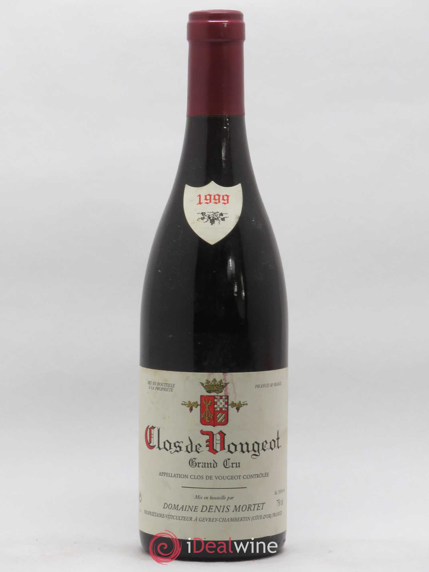 Clos de Vougeot Grand Cru Denis Mortet (Domaine) 1999 - Lot de 1 bouteille - 0