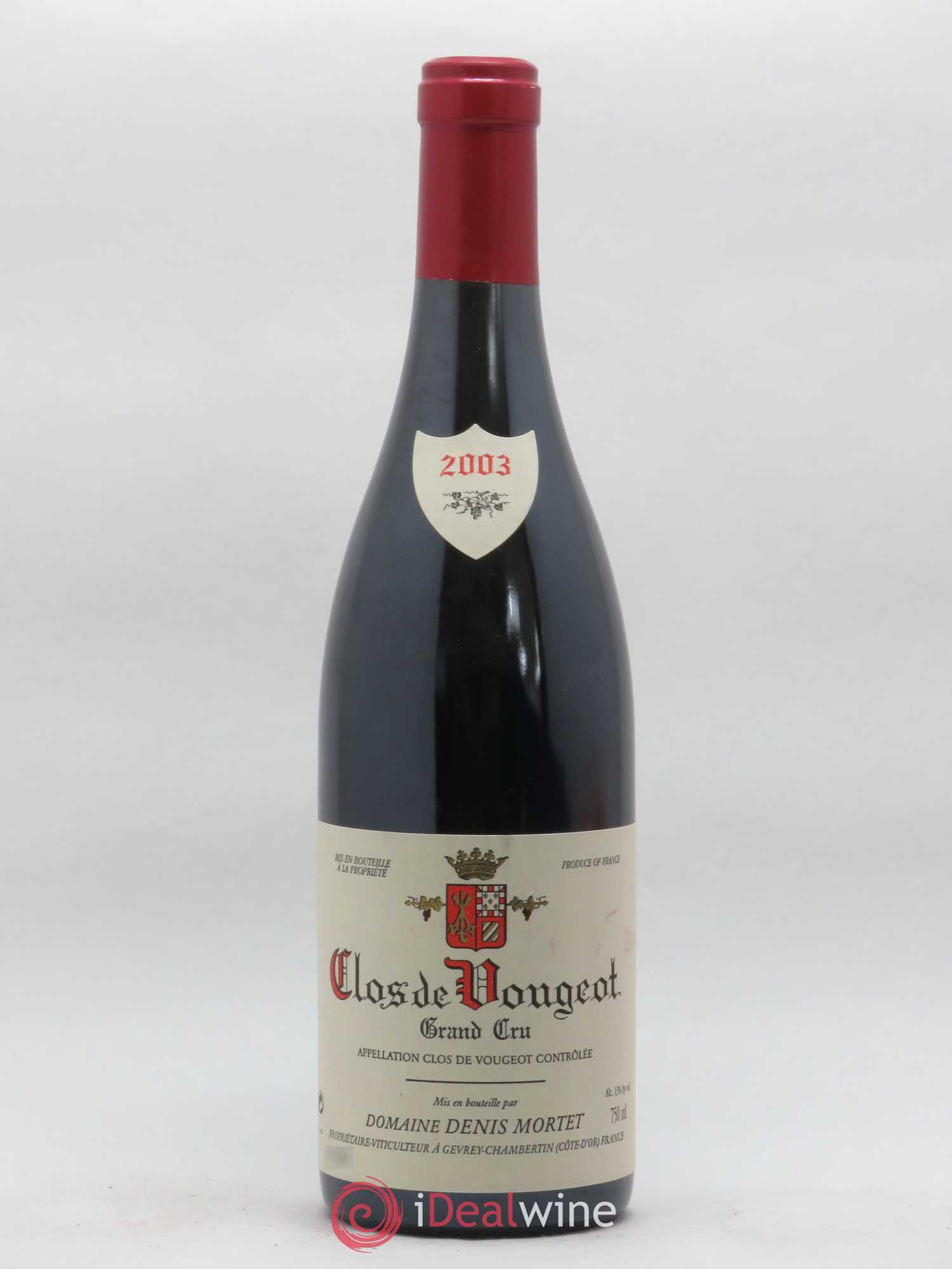 Clos de Vougeot Grand Cru Denis Mortet (Domaine) 2003 - Lot de 1 bouteille - 0