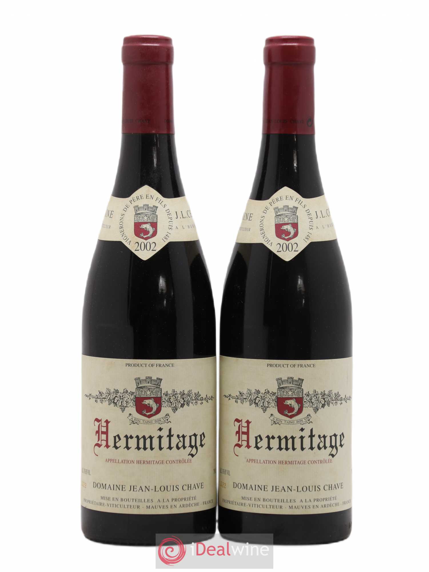 Hermitage Jean-Louis Chave 2002 - Lot de 2 bouteilles - 0