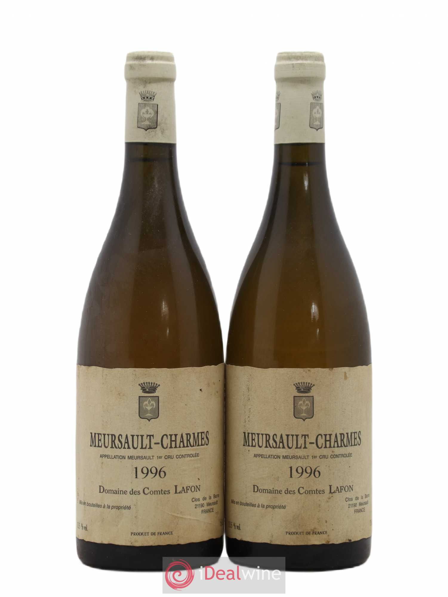 Meursault 1er Cru Charmes Comtes Lafon (Domaine des) 1996 - Lot de 2 bouteilles - 0
