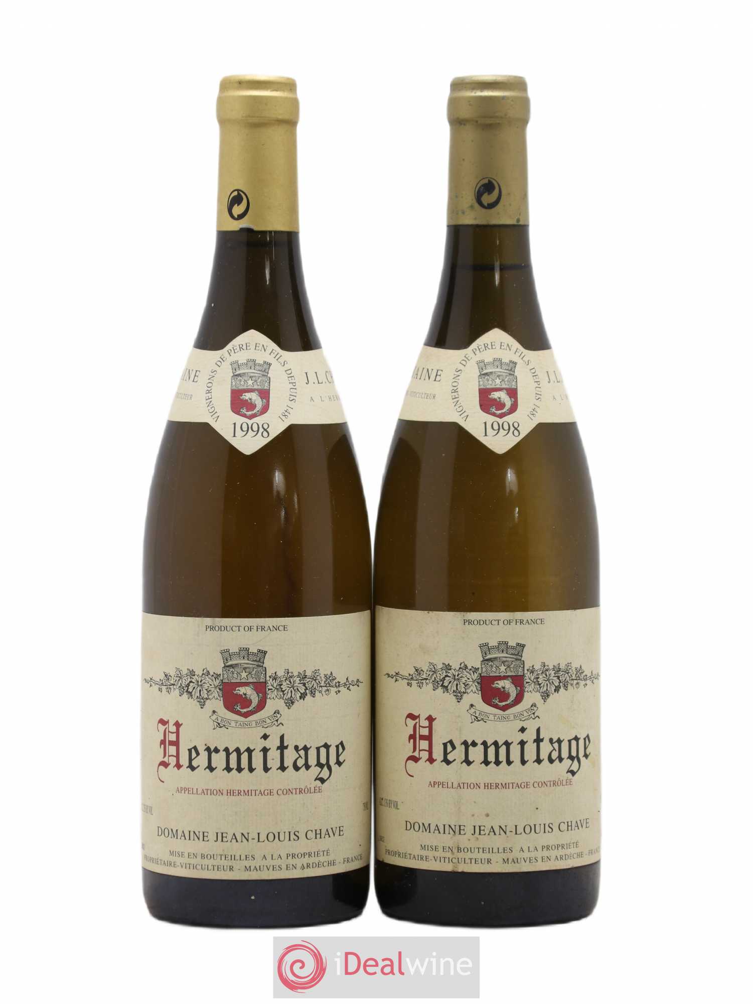 Hermitage Jean-Louis Chave 1998 - Lot de 2 bouteilles - 0
