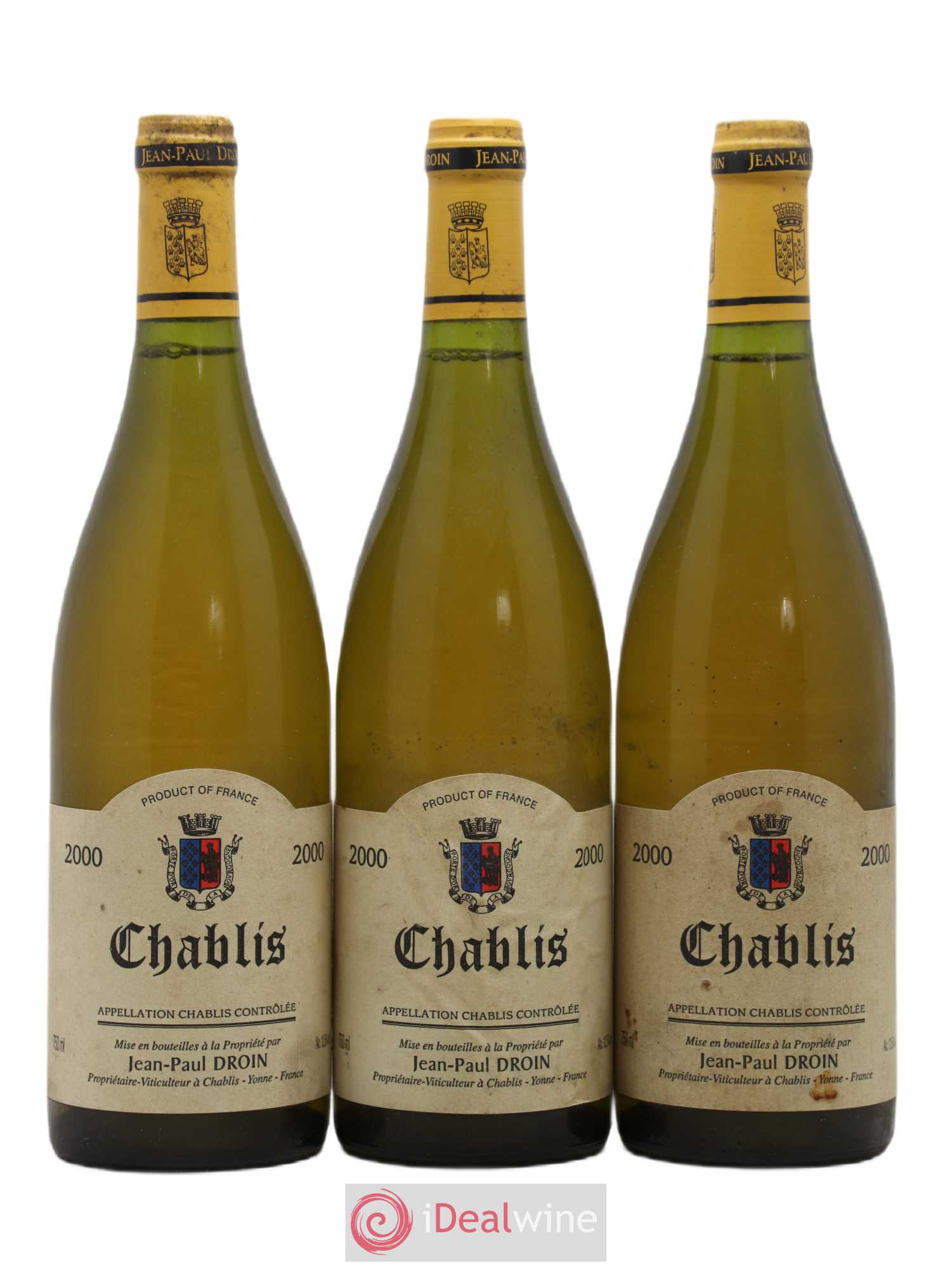 Chablis Jean-Paul & Benoît Droin (Domaine) 2000 - Lot de 3 bouteilles - 0