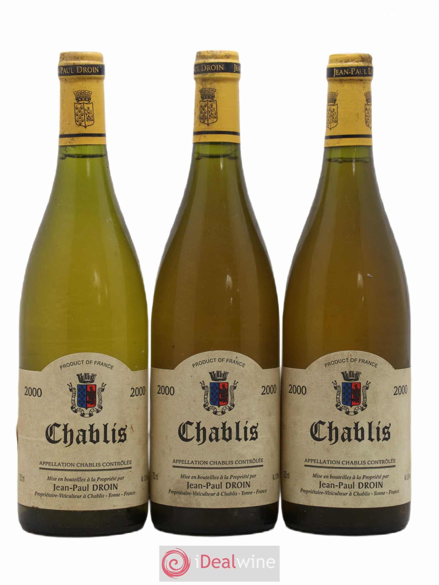 Chablis Jean-Paul & Benoît Droin (Domaine) 2000 - Lot de 3 bouteilles - 0