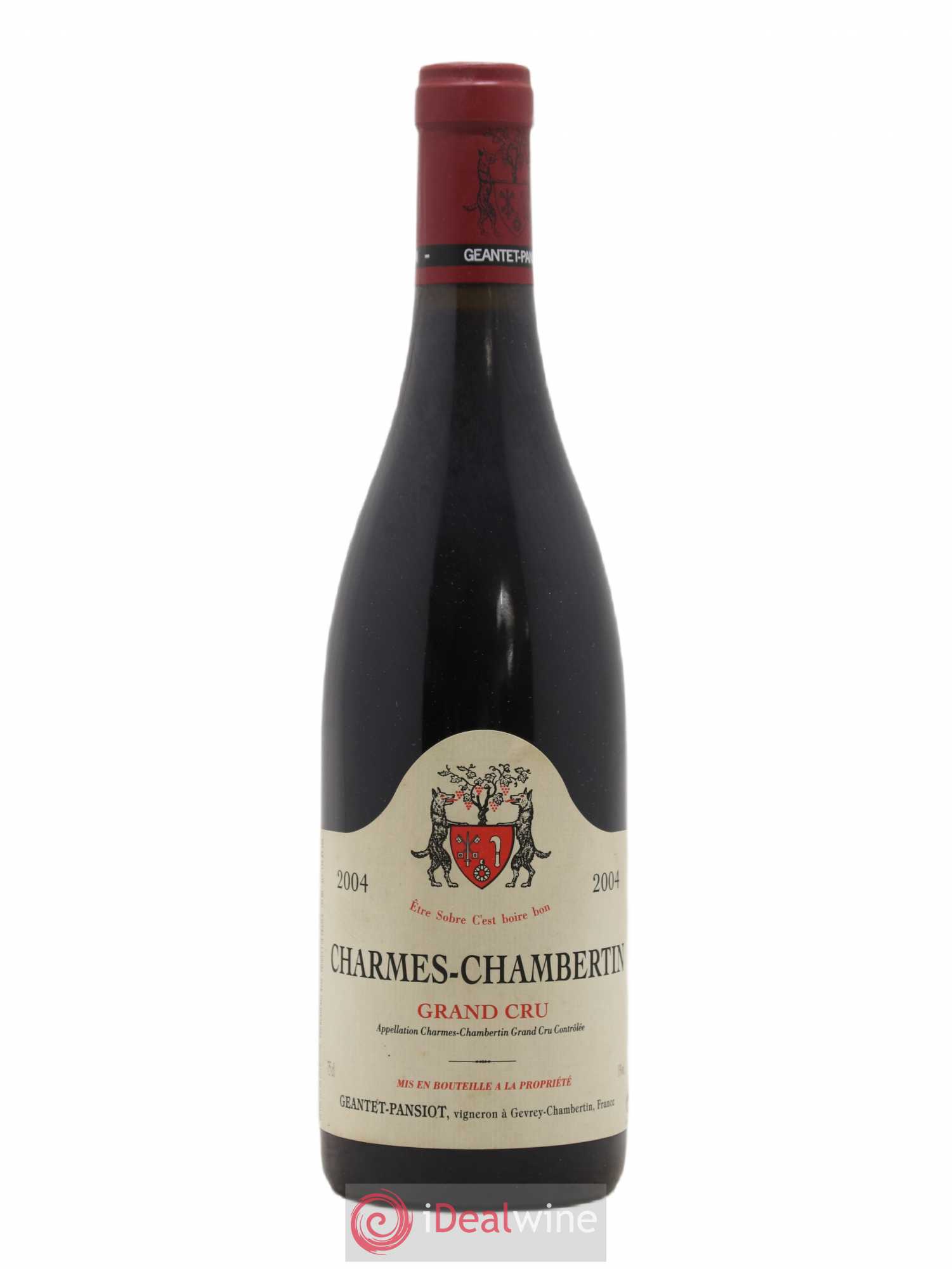 Charmes-Chambertin Grand Cru Geantet-Pansiot 2004 - Lot de 1 bouteille - 0