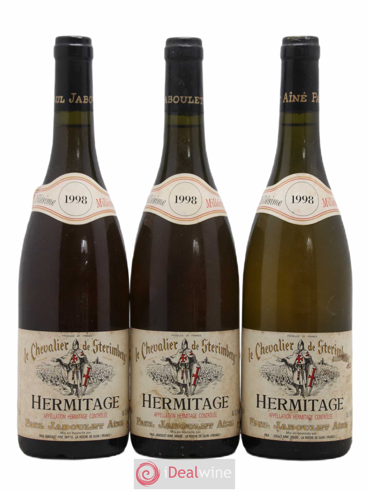Hermitage Chevalier de Sterimberg Paul Jaboulet Ainé 1998 - Lot de 3 bouteilles - 0