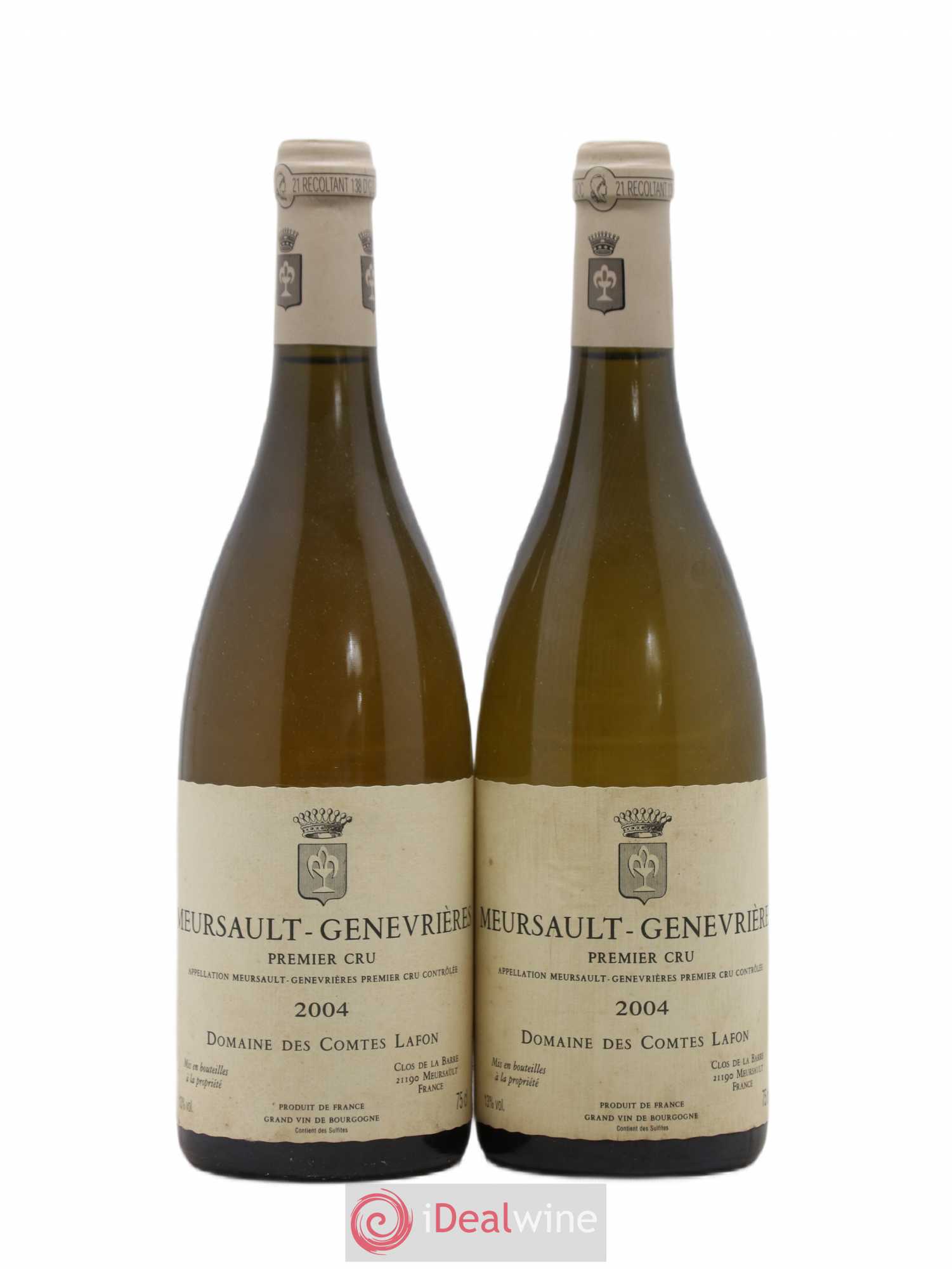 Meursault 1er Cru Genevrières Comtes Lafon (Domaine des) 2004 - Lot de 2 bouteilles - 0