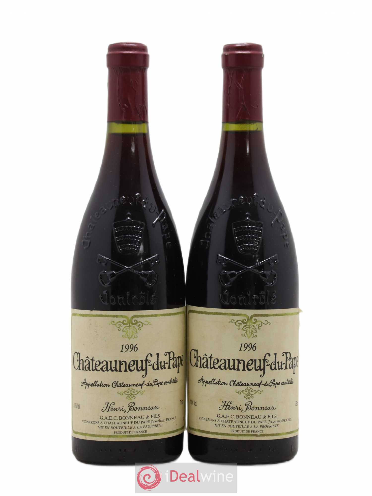 Châteauneuf-du-Pape Henri Bonneau Henri Bonneau & Fils 1996 - Lot de 2 bouteilles - 0