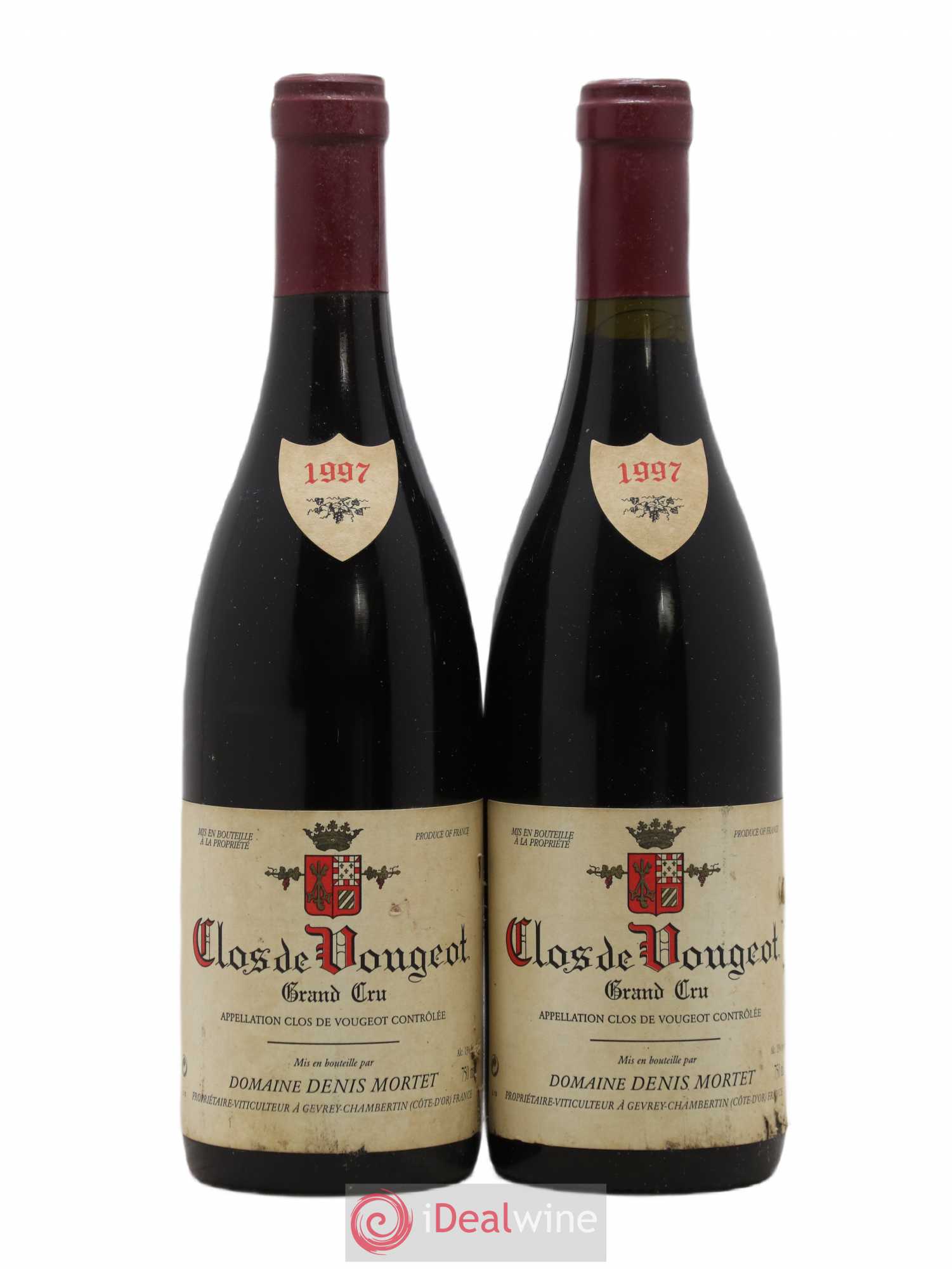 Clos de Vougeot Grand Cru Denis Mortet (Domaine) 1997 - Lot de 2 bouteilles - 0
