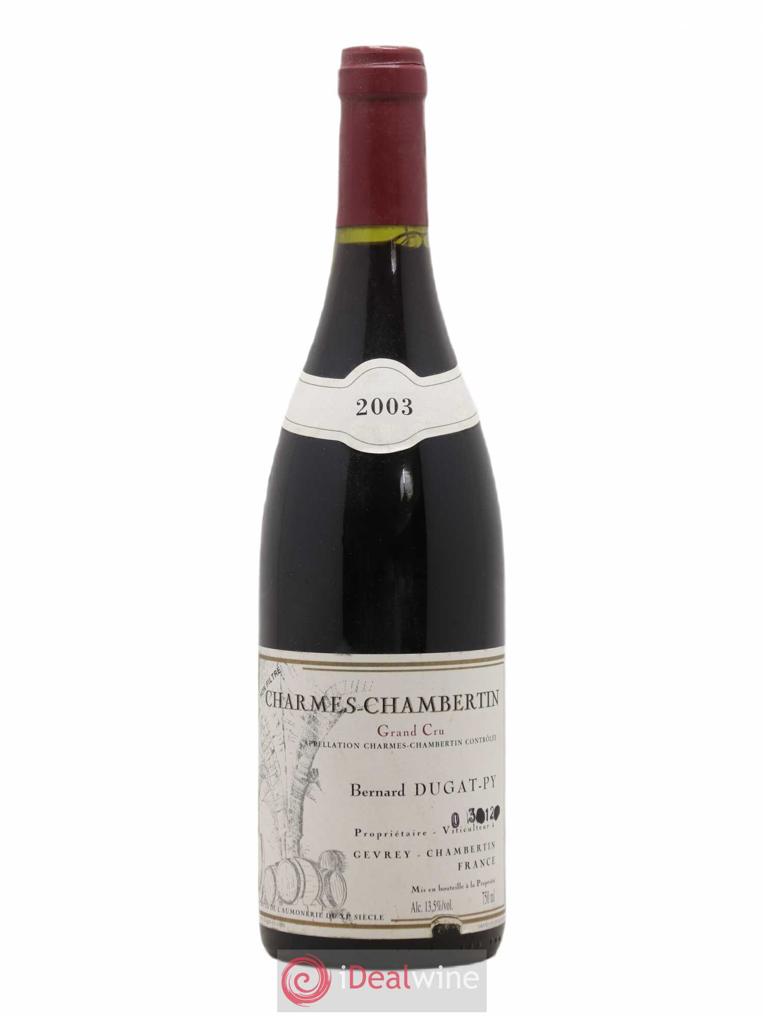 Charmes-Chambertin Grand Cru Dugat-Py 2003 - Lot de 1 bouteille - 0