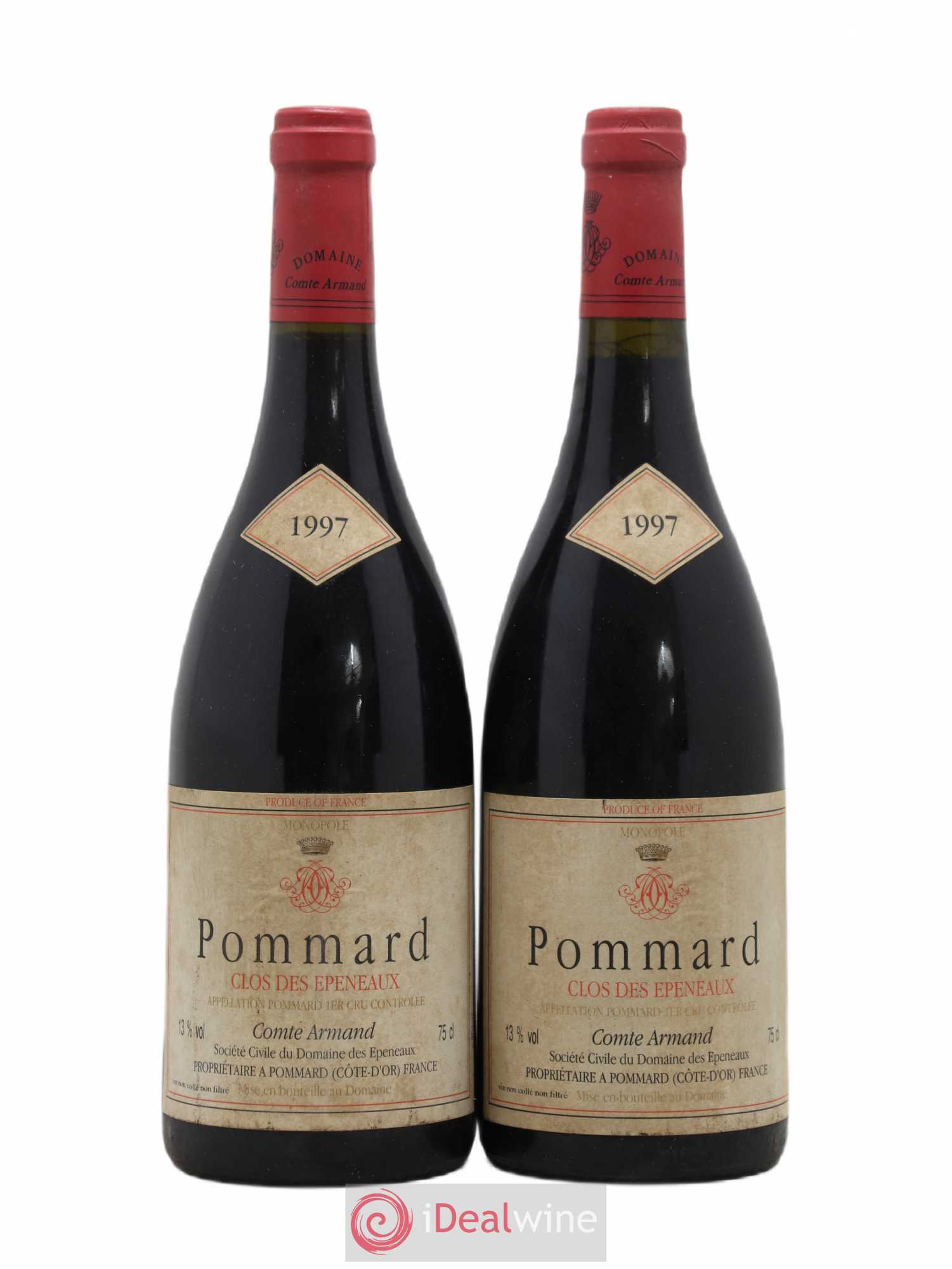 Pommard 1er Cru Clos des Epeneaux Comte Armand 1997 - Lot de 2 bouteilles - 0