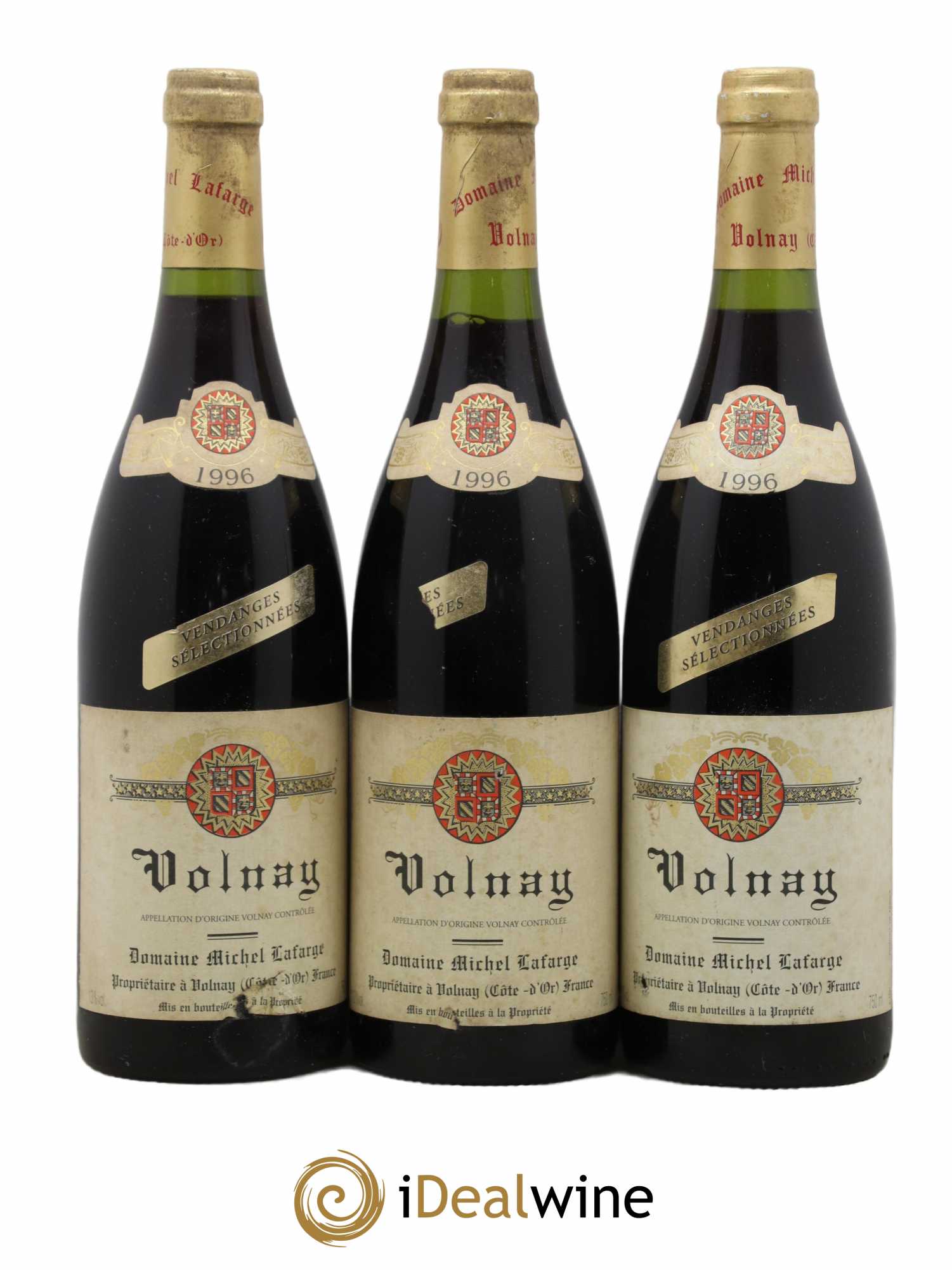 Volnay Vendanges sélectionnées Lafarge (Domaine) 1996 - Lot de 3 bouteilles - 0