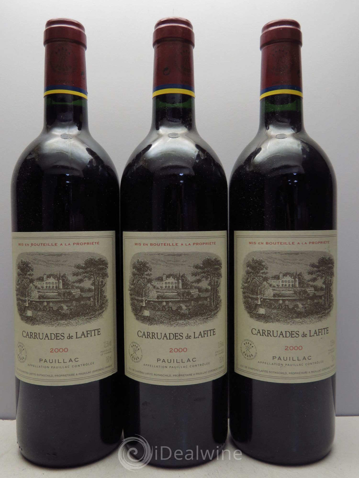 Carruades de Lafite Rothschild Second Vin 2000 - Lot de 3 bouteilles - 0