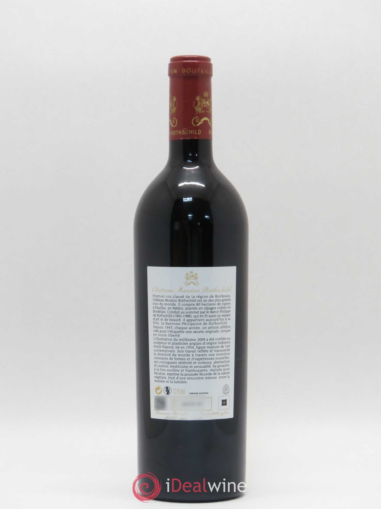 Château Mouton Rothschild 1er Grand Cru Classé 2009 - Lot de 1 bouteille - 1