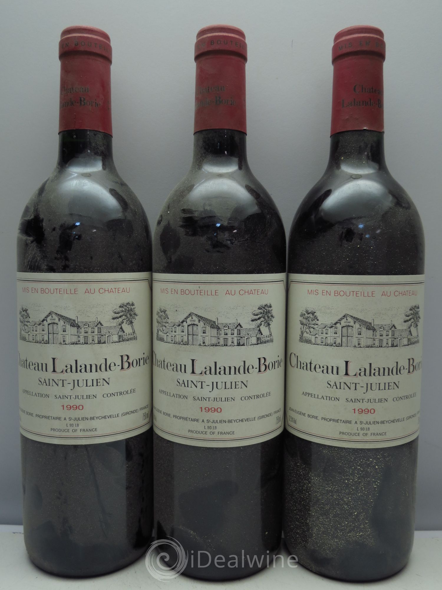 Château Lalande Borie 1990 - Lot de 3 bouteilles - 0