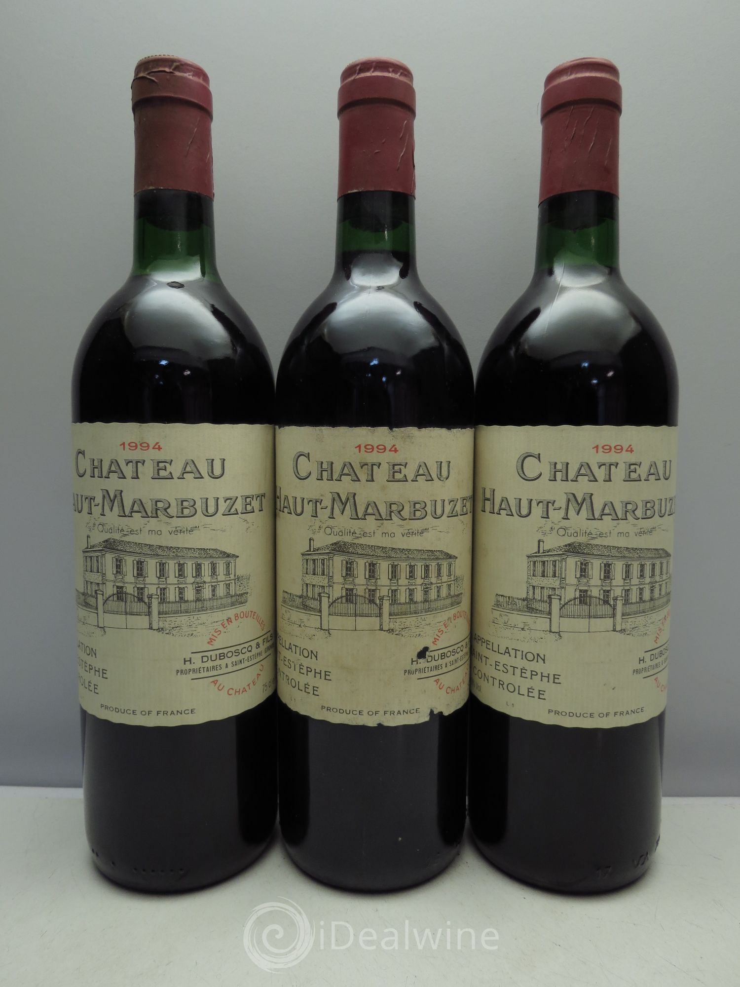 Château Haut Marbuzet 1994 - Lot de 3 bouteilles - 0