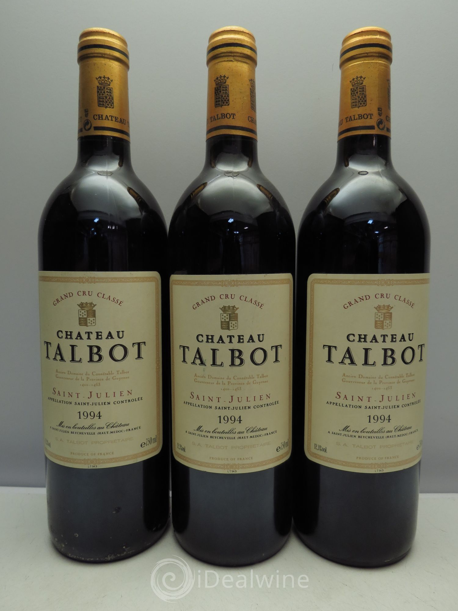 Château Talbot 4ème Grand Cru Classé 1994 - Lot de 3 bouteilles - 0