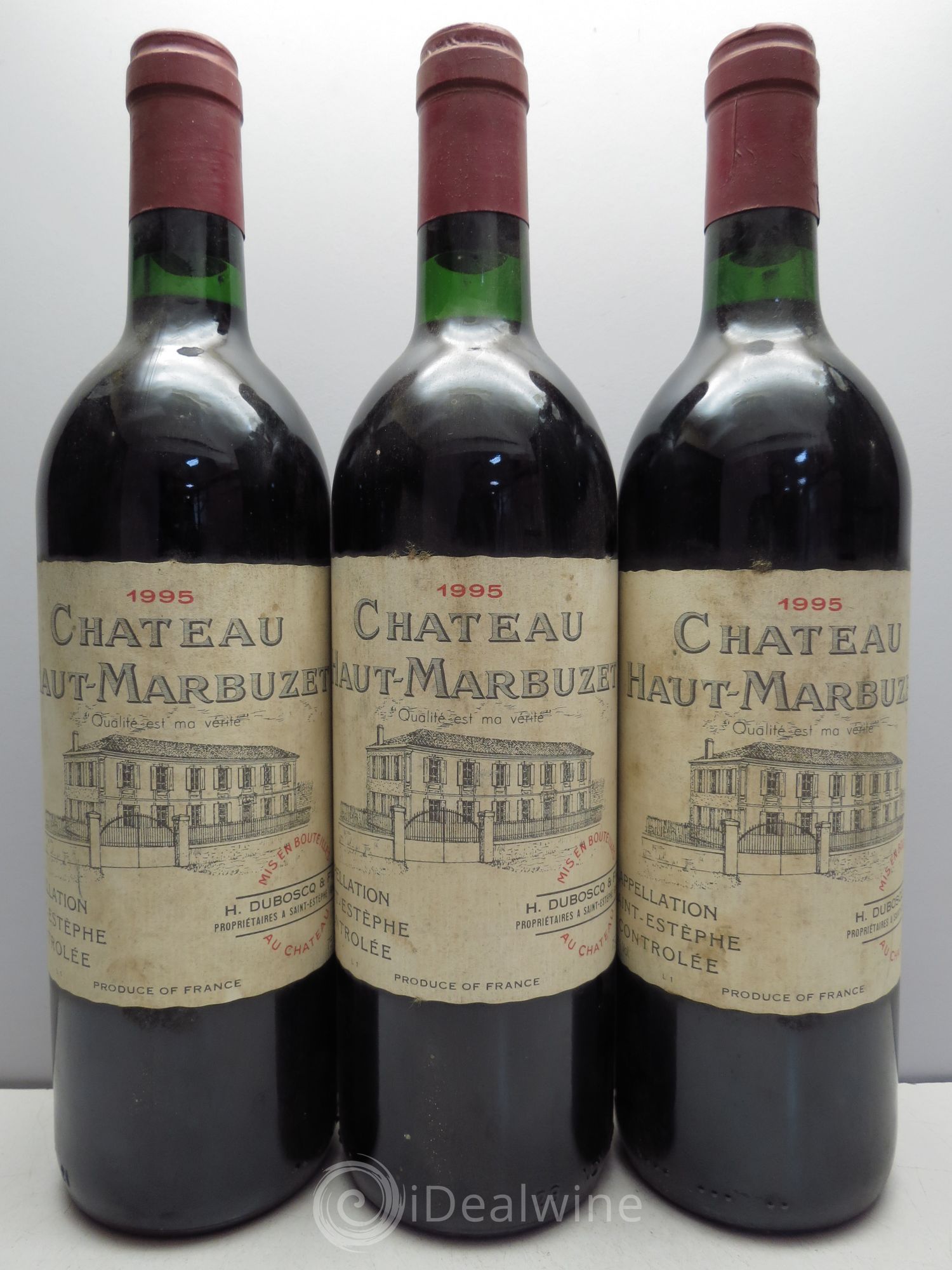 Château Haut Marbuzet 1995 - Lot de 3 bouteilles - 0