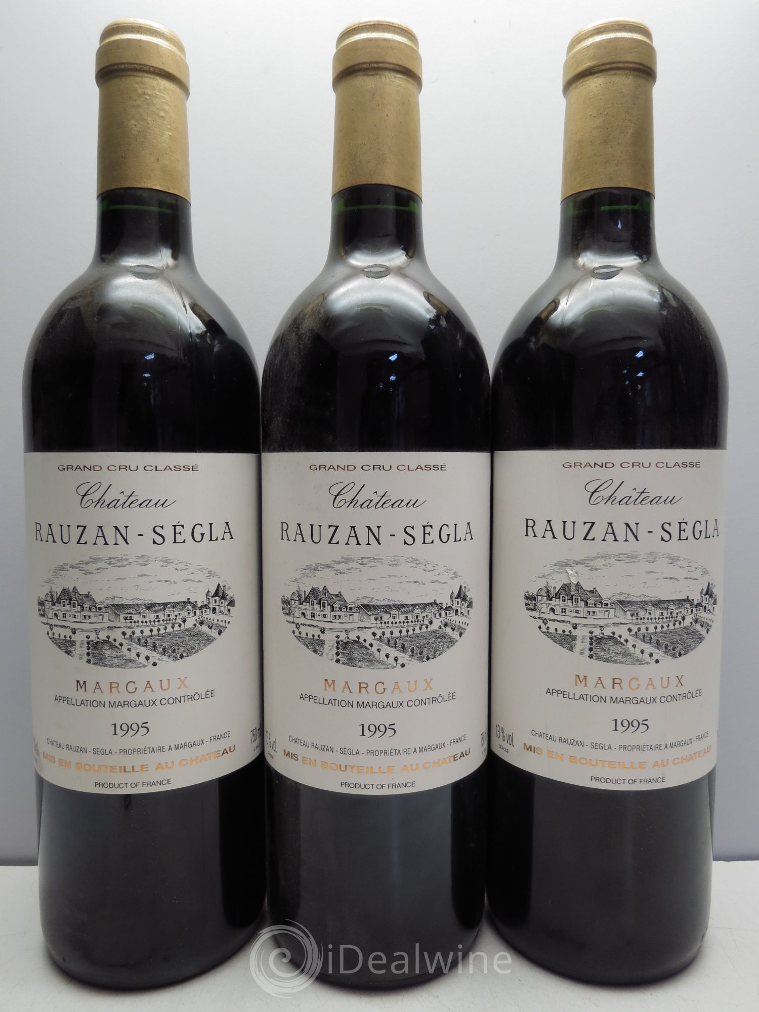 Château Rauzan Ségla Grand Cru Classé 1995 - Lot de 3 bouteilles - 0