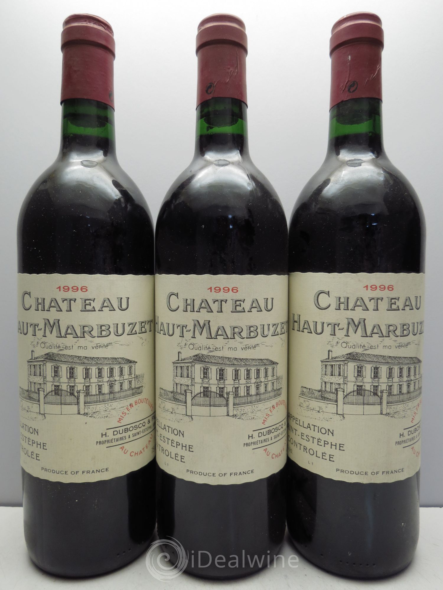 Château Haut Marbuzet 1996 - Lot de 3 bouteilles - 0