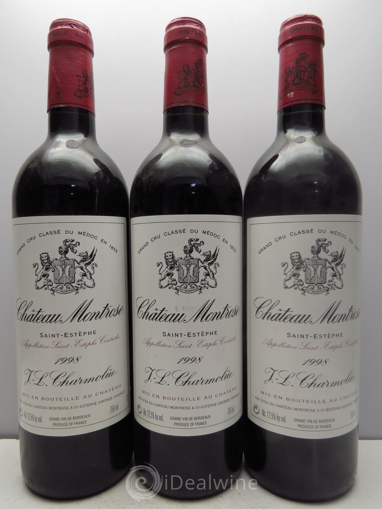 Château Montrose 2ème Grand Cru Classé 1998 - Lot de 3 bouteilles - 0