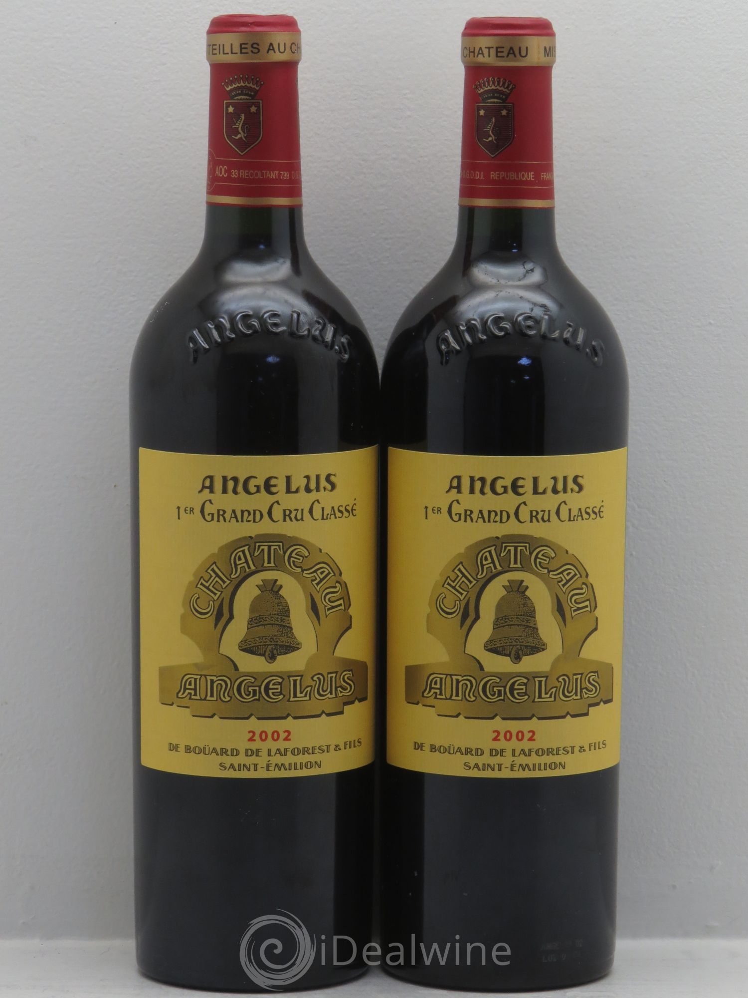 Château Angélus 1er Grand Cru Classé A 2002 - Lot de 2 bouteilles - 0