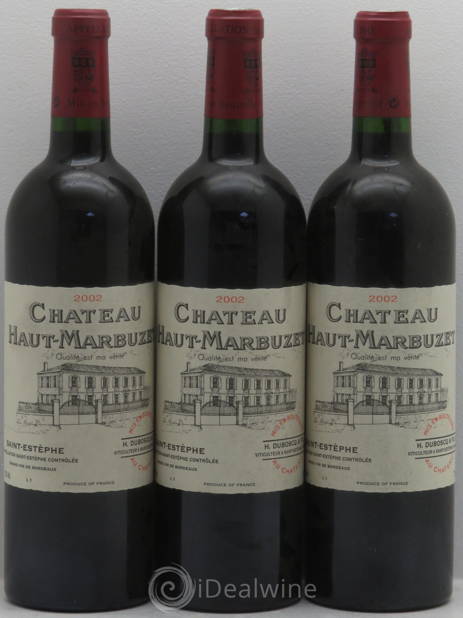 Château Haut Marbuzet 2002 - Lot de 3 bouteilles - 0