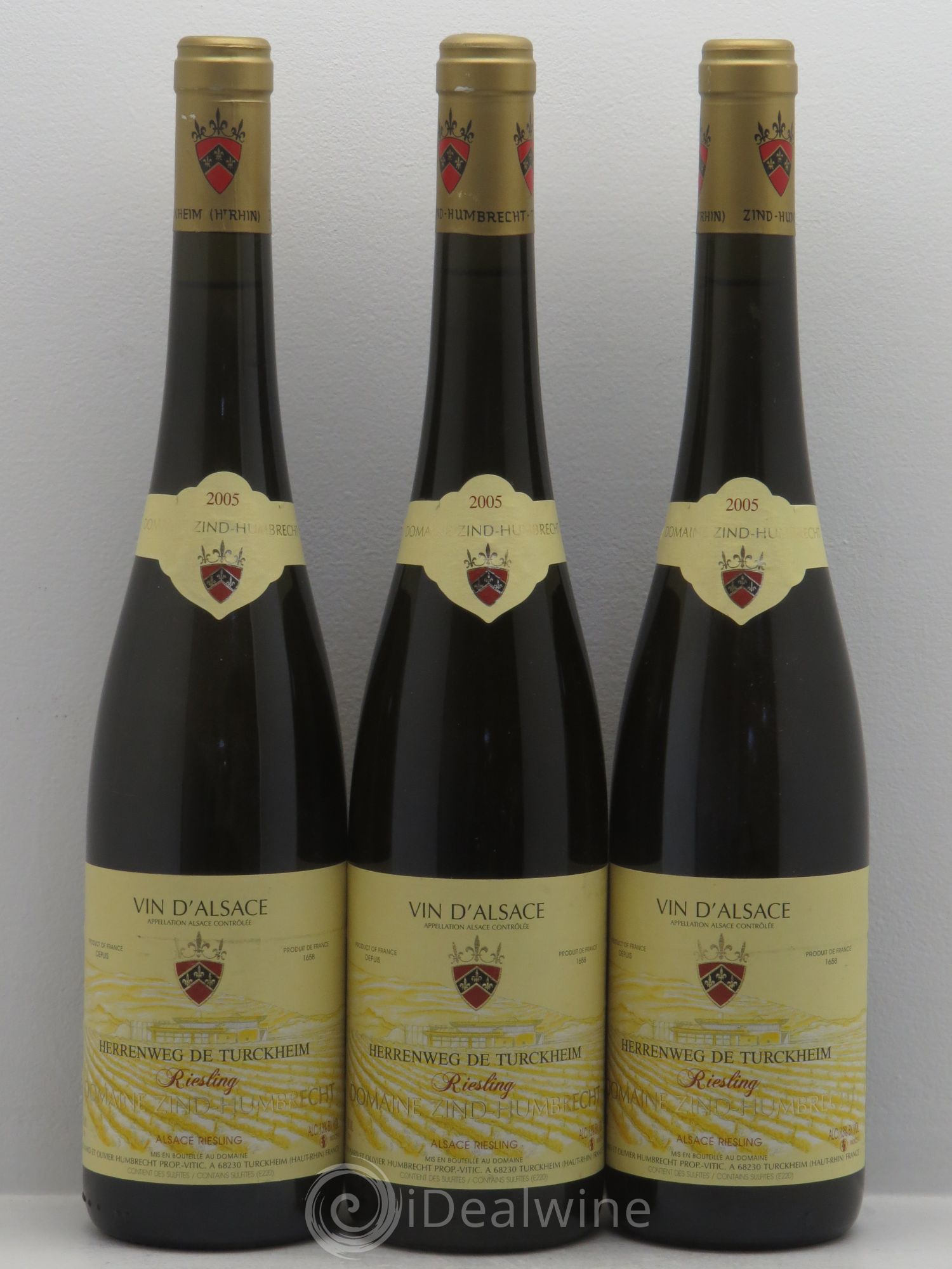 Alsace Riesling Herrenweg de Turckheim Zind-Humbrecht (Domaine) 2005 - Lot de 3 bouteilles - 0