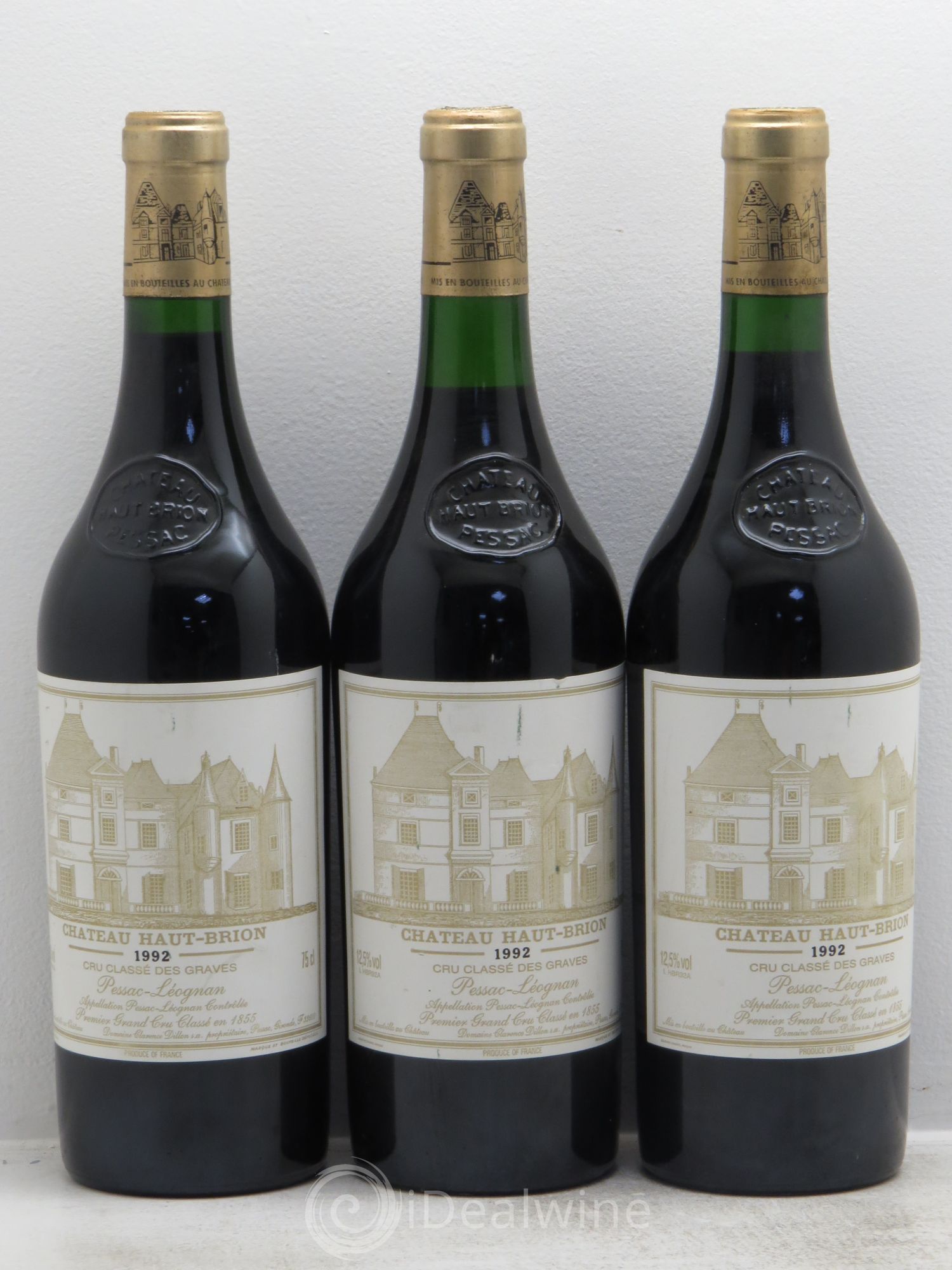 Château Haut Brion 1er Grand Cru Classé 1992 - Lot de 3 bouteilles - 0