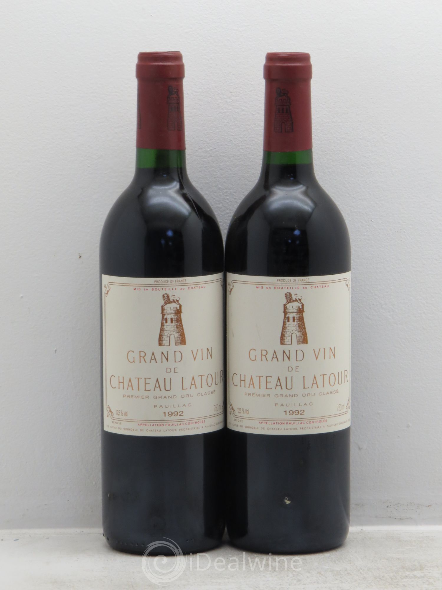 Château Latour 1er Grand Cru Classé 1992 - Lot de 2 bouteilles - 0