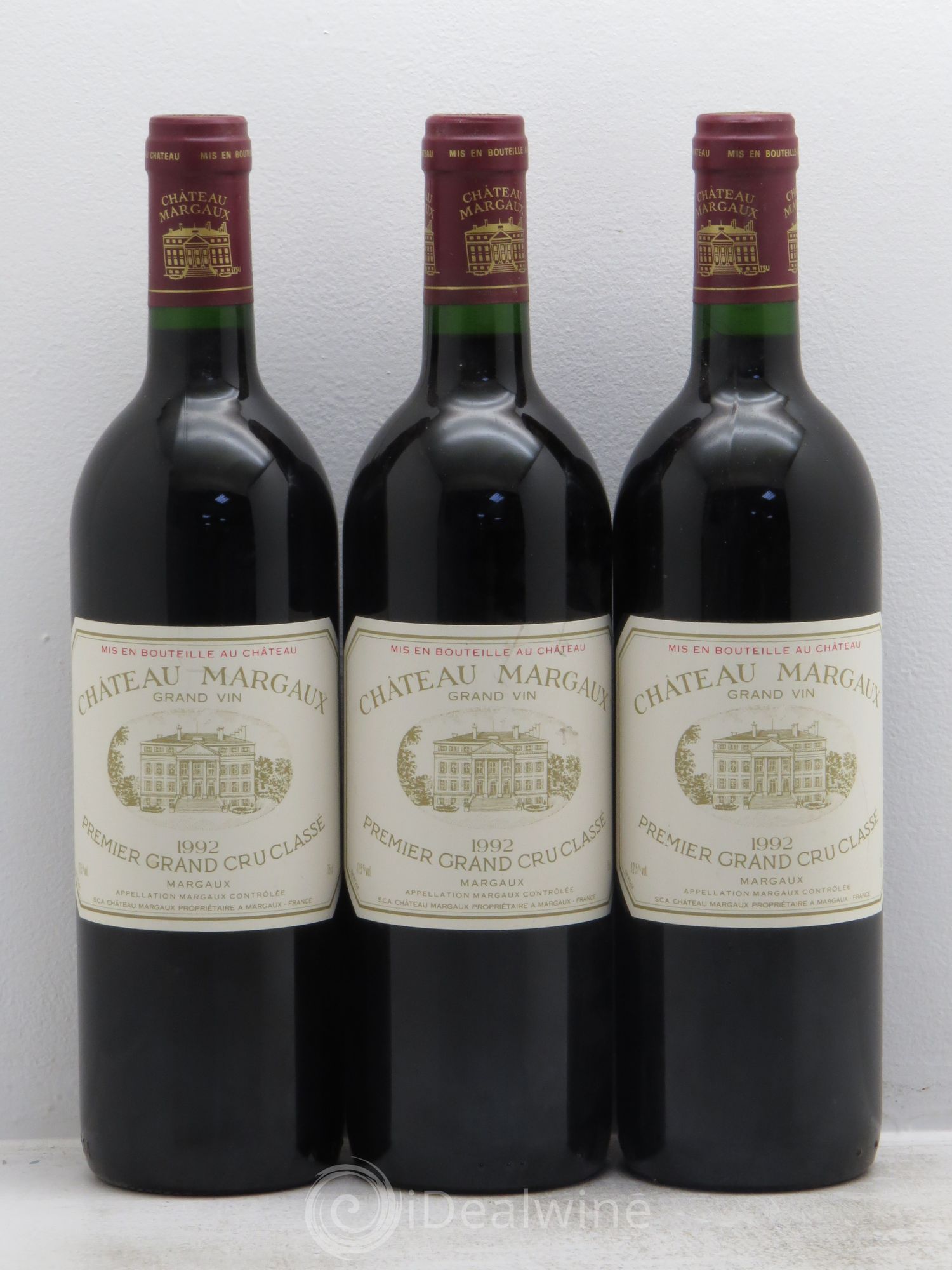 Château Margaux 1er Grand Cru Classé 1992 - Lot de 3 bouteilles - 0