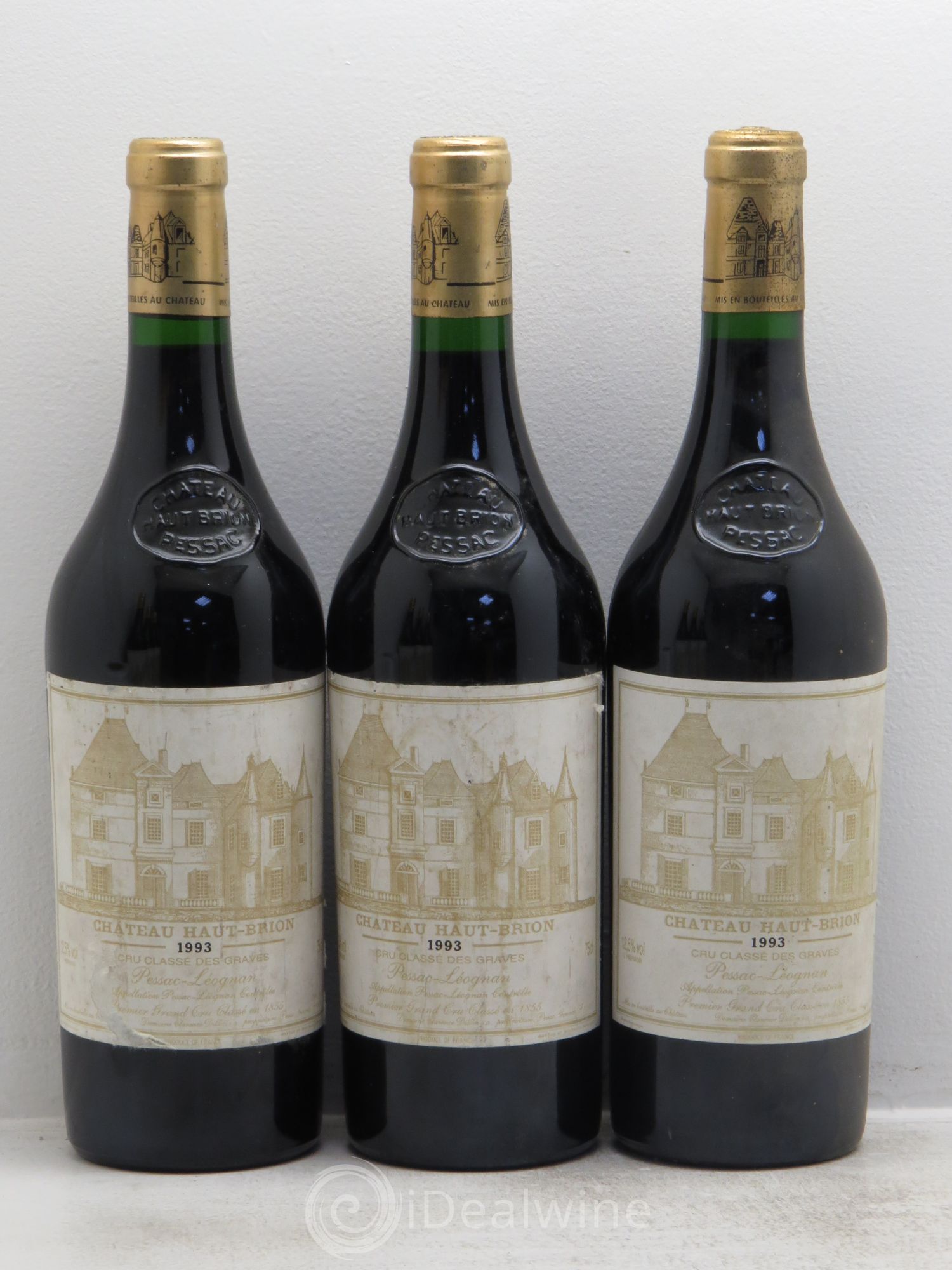 Château Haut Brion 1er Grand Cru Classé 1993 - Lot de 3 bouteilles - 0